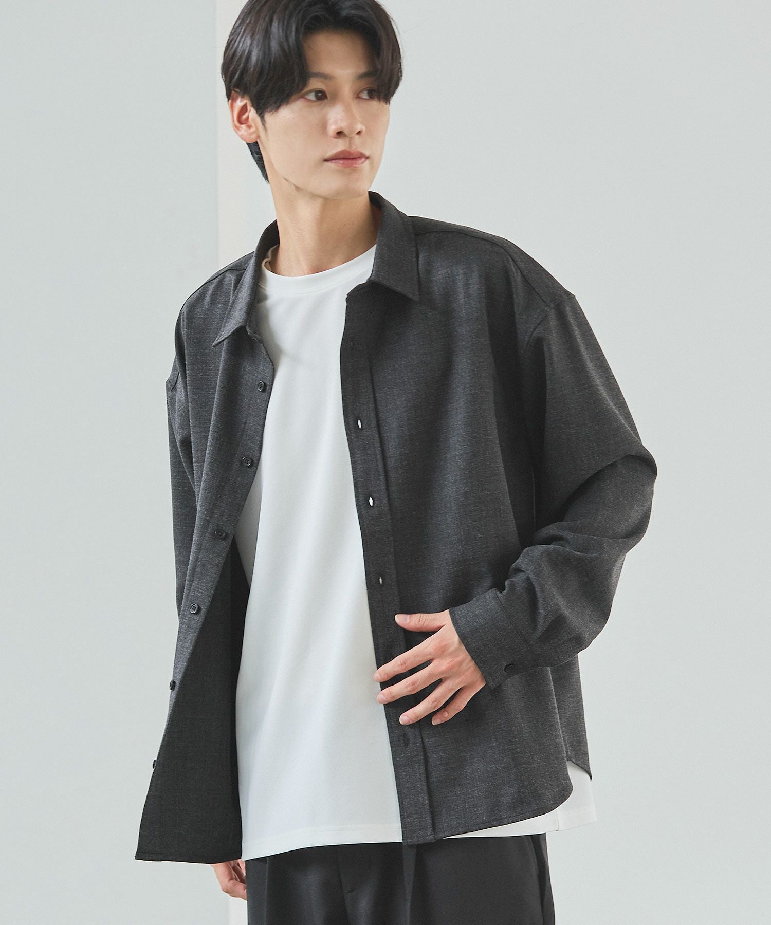 TRメランジポリストレッチ長袖シャツ | 【公式】SPU スプ公式通販