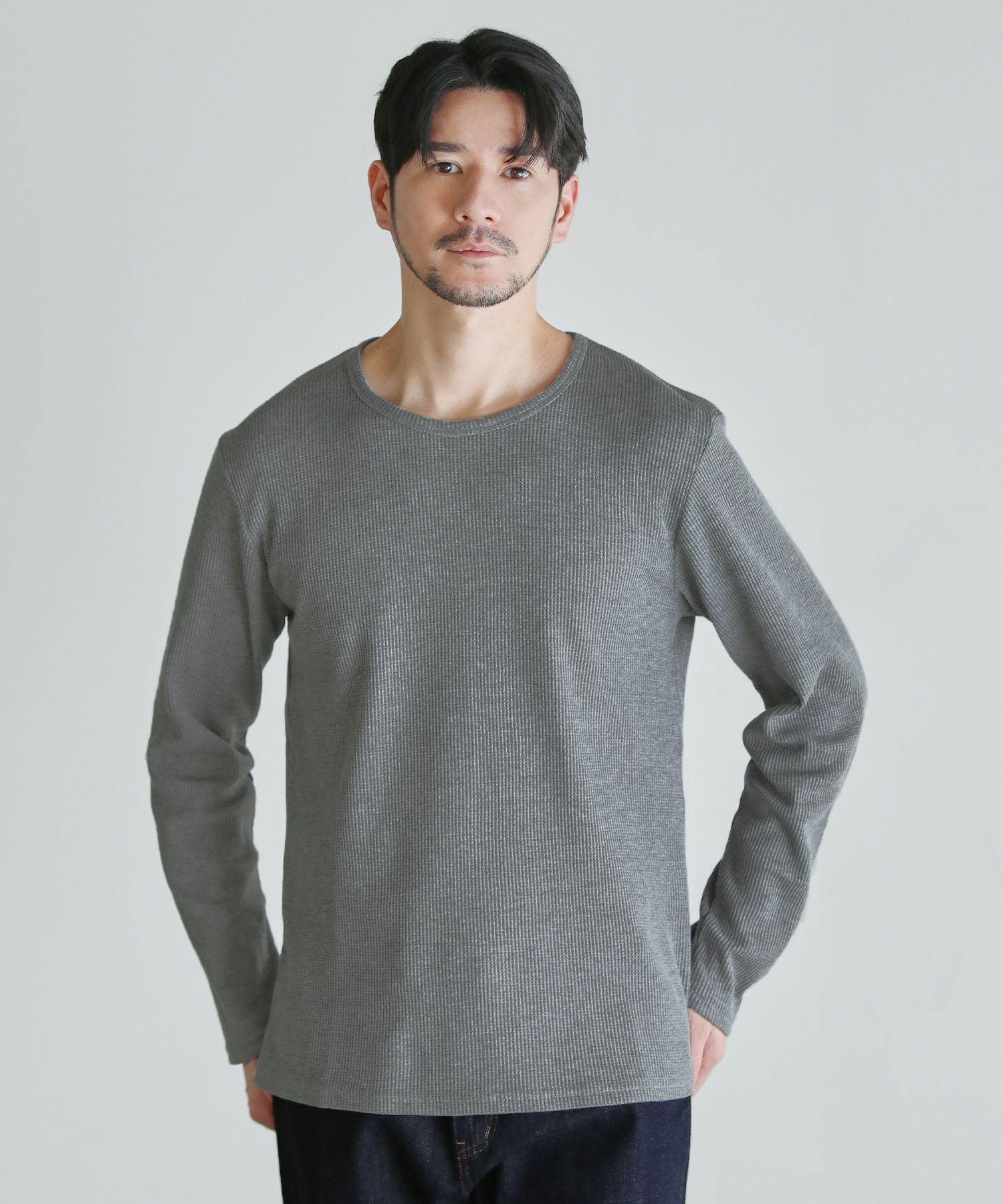 ワッフル クルーネック長袖Tシャツ | 【公式】SPU スプ公式通販