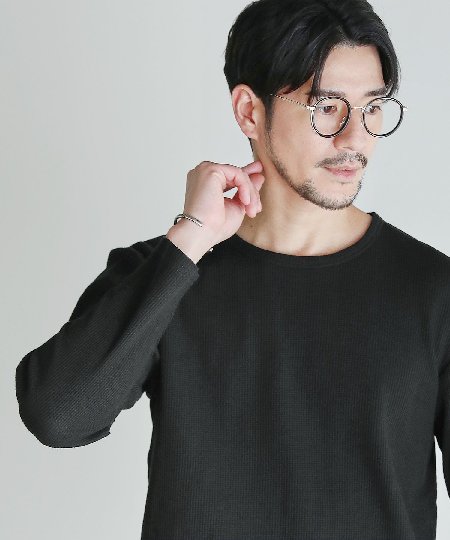 ワッフル クルーネック長袖Tシャツ | 【公式】SPU スプ公式通販