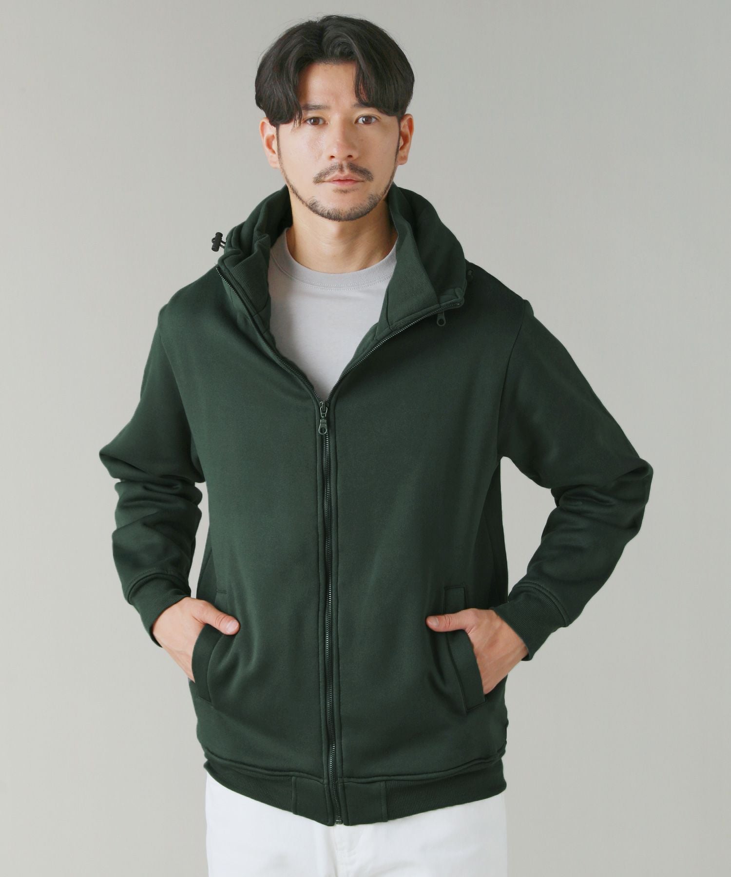 新品 ナノユニバース ゴルフ 裏起毛 スウェット ブルゾン スナップボタン XL ゴルフウェア メンズ ジップアップトレーナー 裏起毛 スウェット