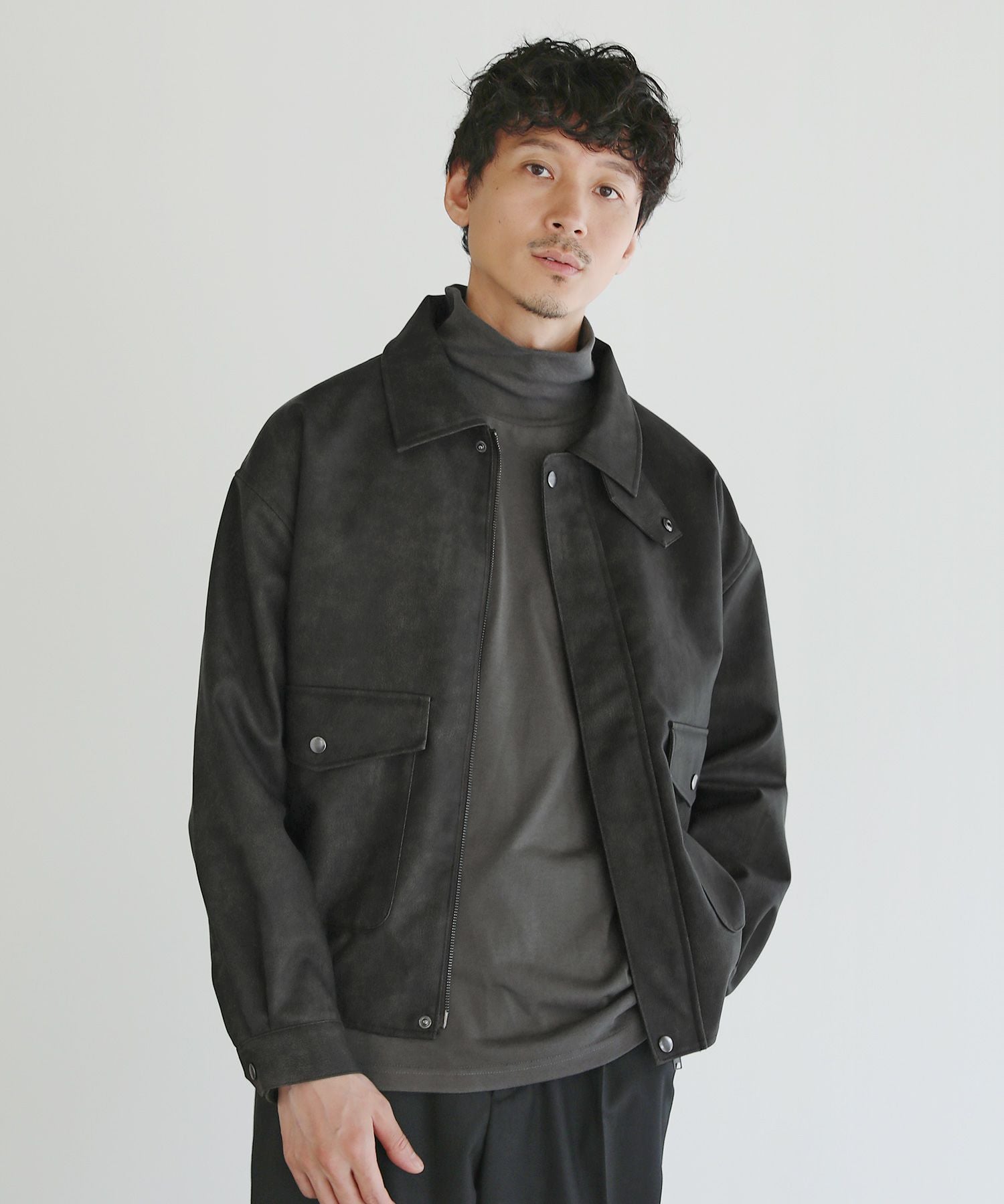 ヴィンテージ加工PUレザーA-2ショートブルゾン | 【公式】SPU スプ公式