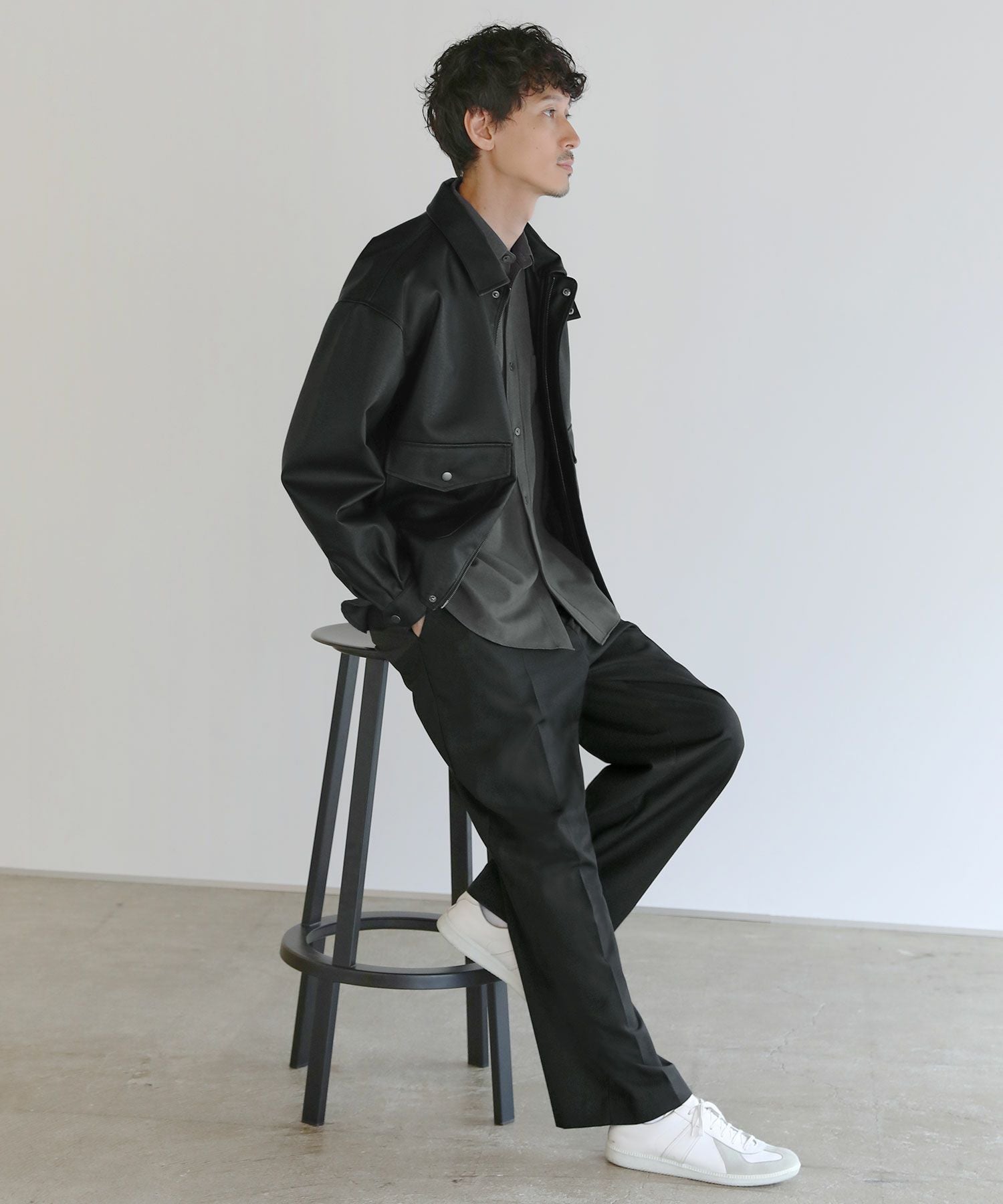 ヴィンテージ加工PUレザーA-2ショートブルゾン | 【公式】SPU スプ公式