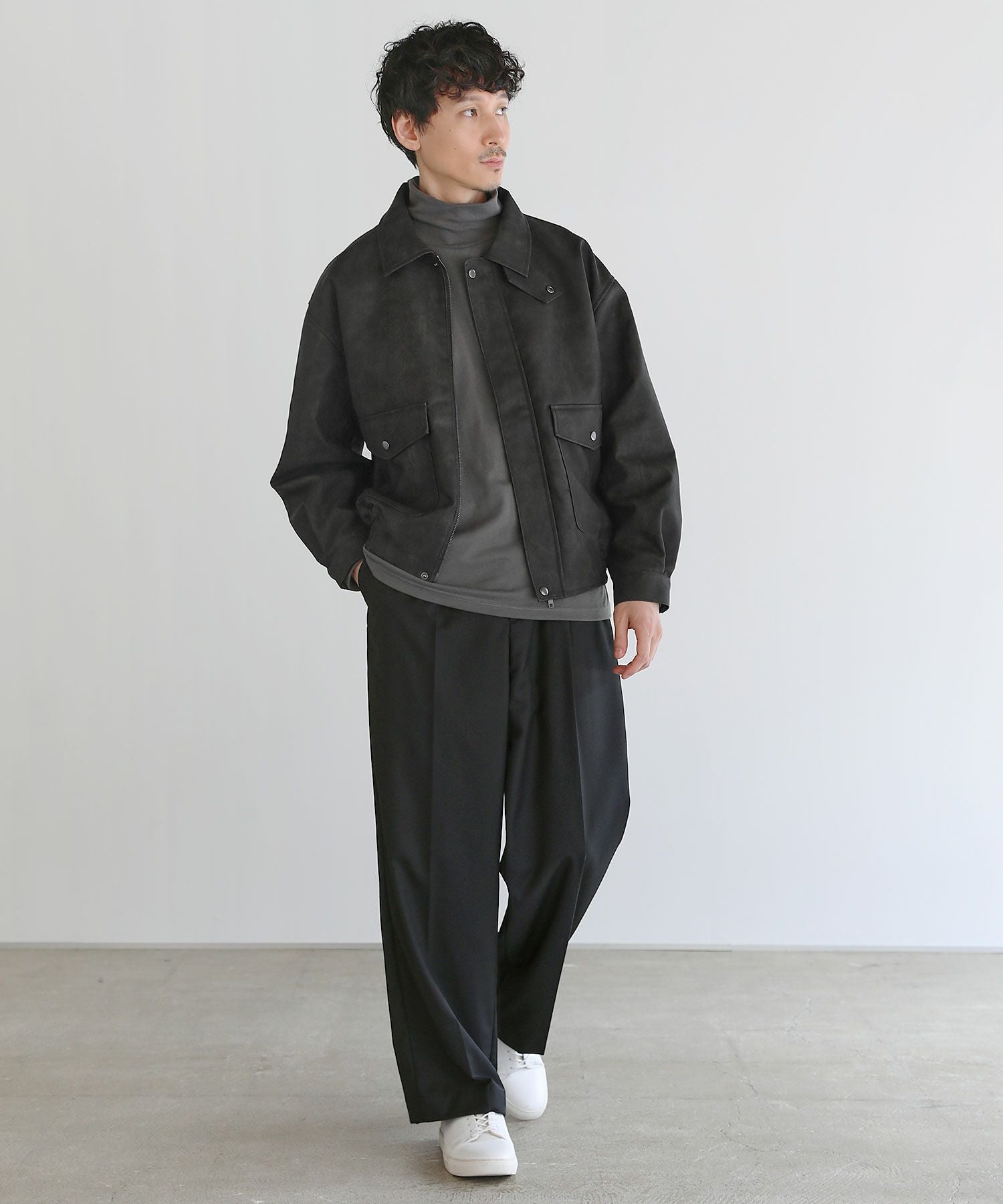 ヴィンテージ加工PUレザーA-2ショートブルゾン | 【公式】SPU スプ公式