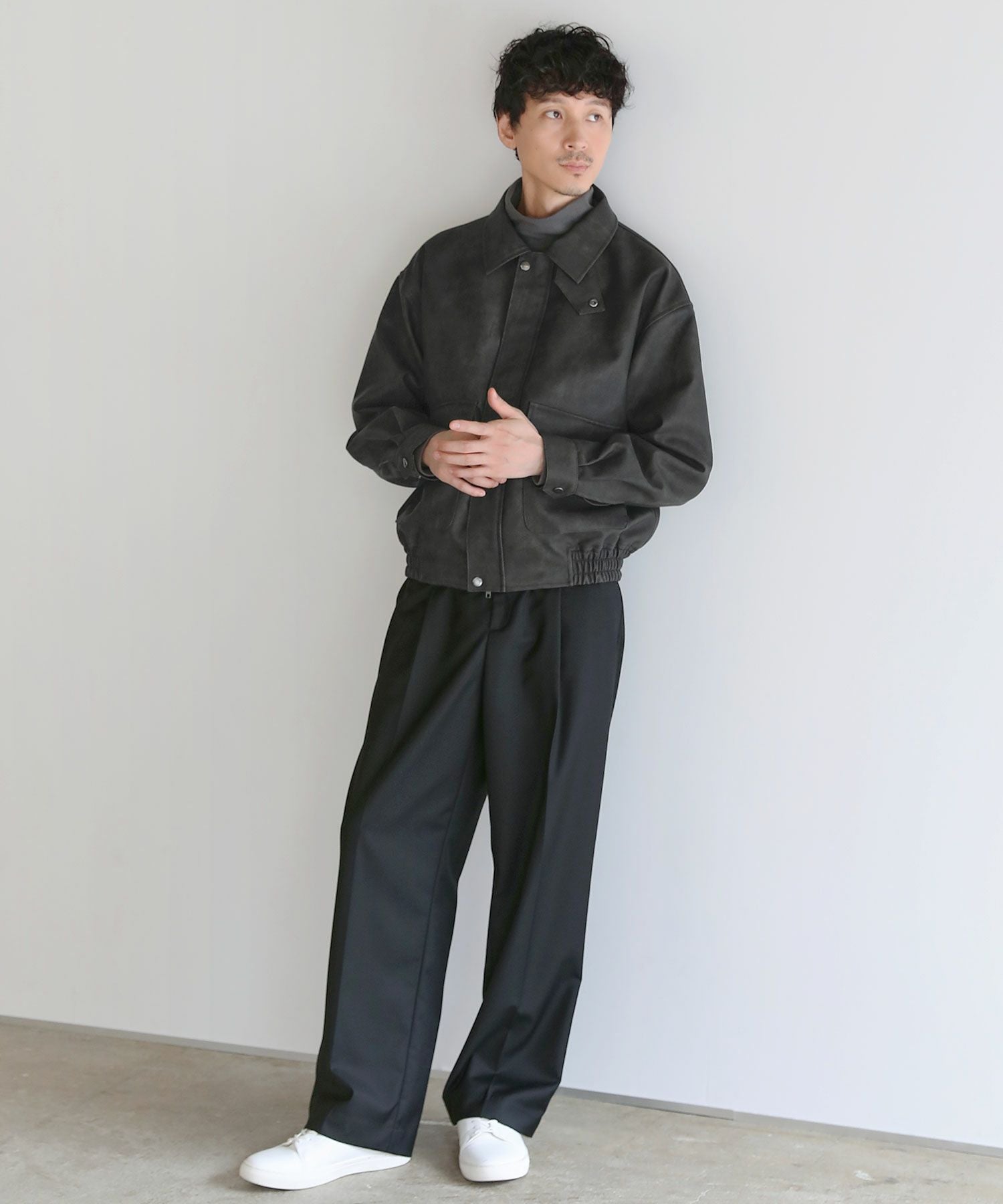 ヴィンテージ加工PUレザーA-2ショートブルゾン | 【公式】SPU スプ公式