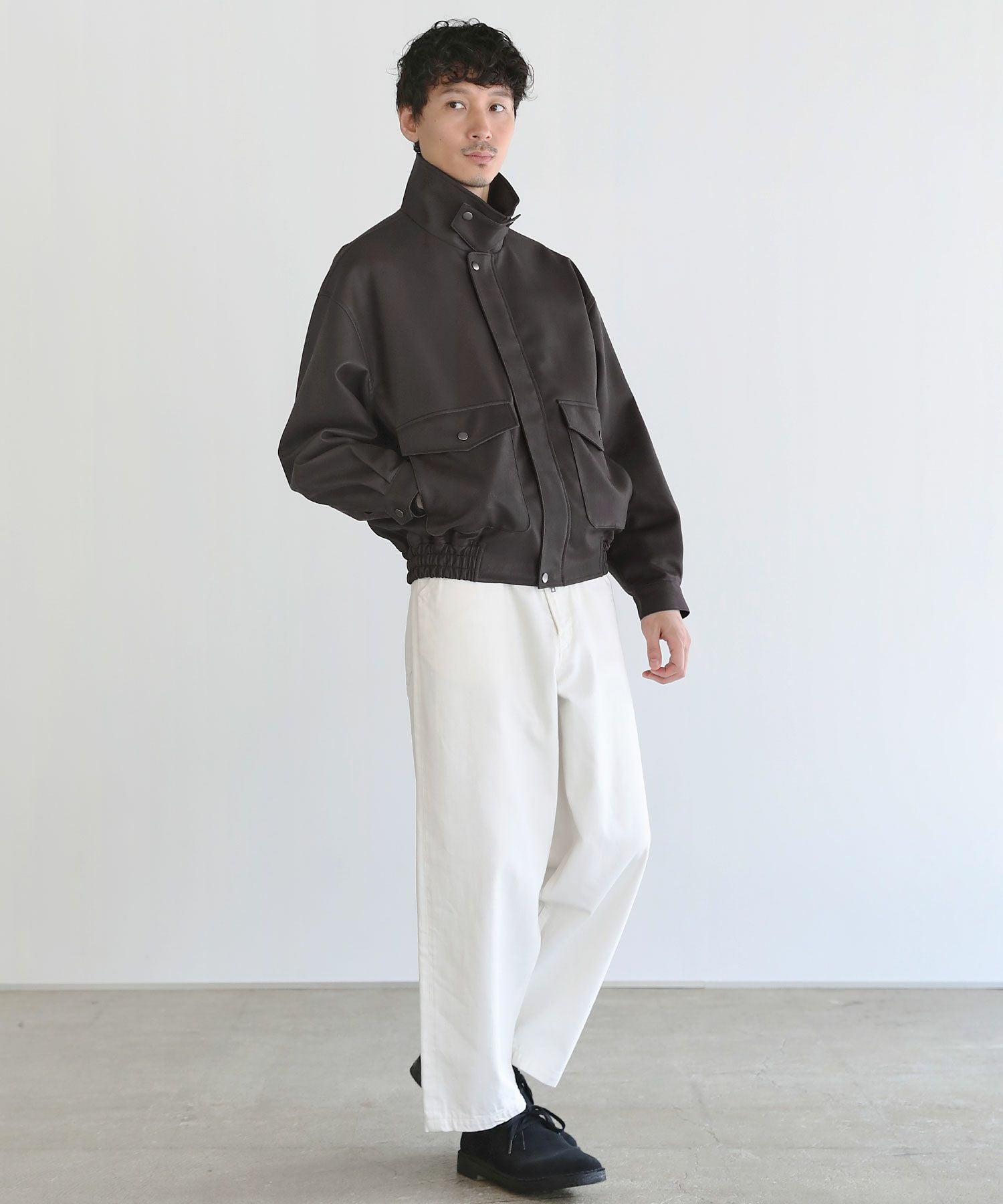 ヴィンテージ加工PUレザーA-2ショートブルゾン | 【公式】SPU スプ公式