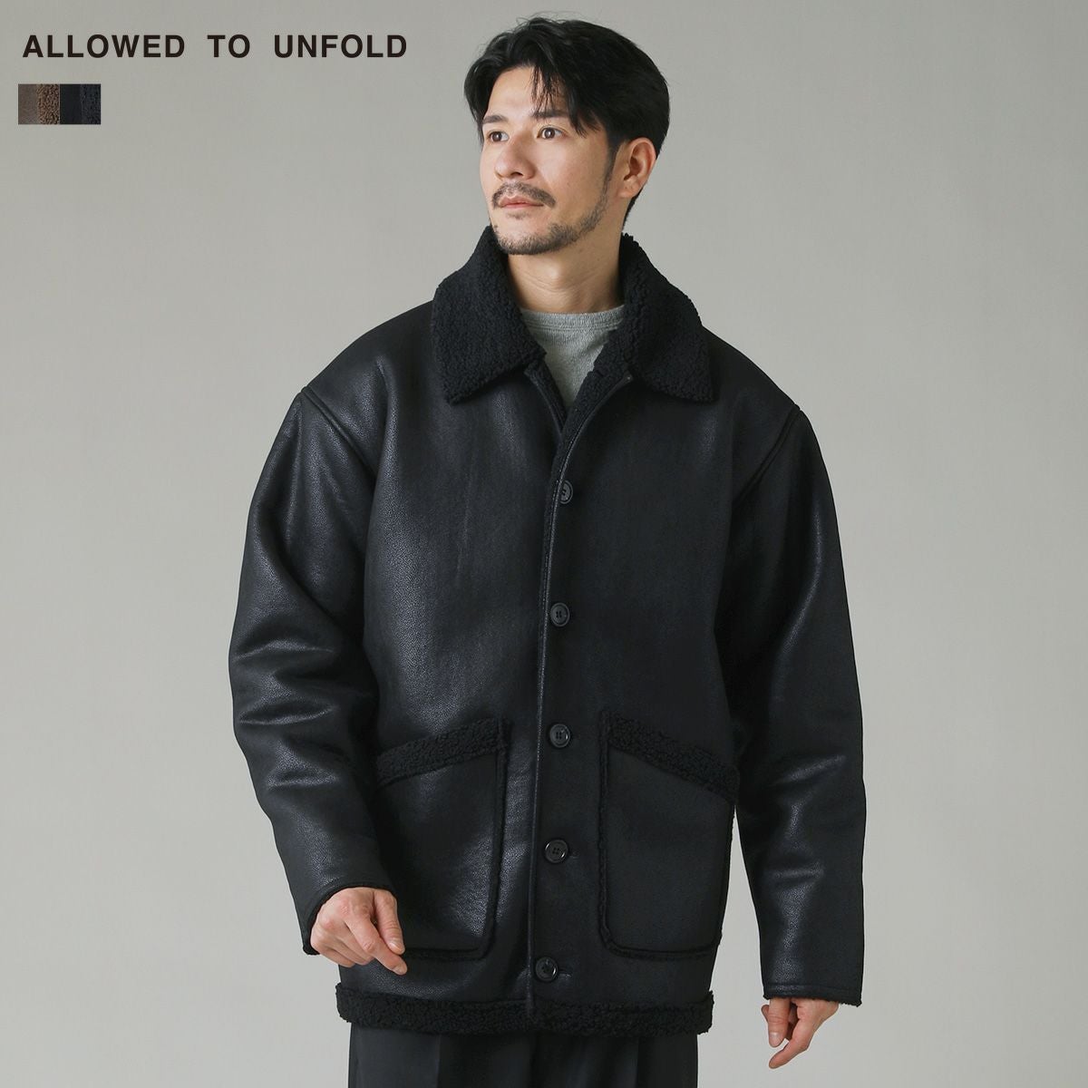 EDITION ムートン ジャケット フェイクムートンカラーランチジャケット | 【公式】SPU スプ公式通販