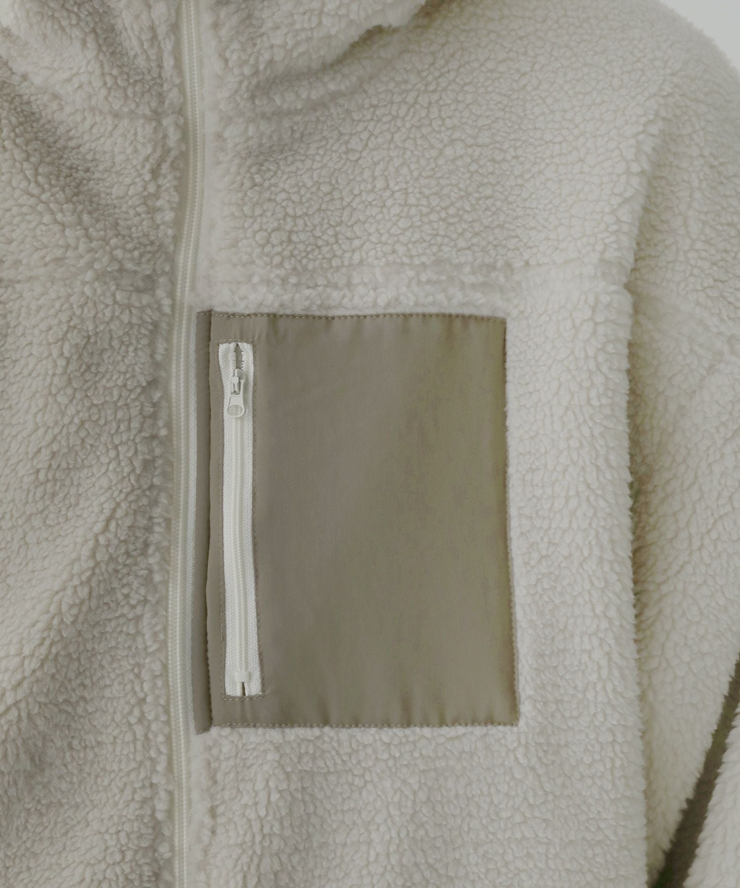 ウォッシャブルシープボアフリース裏地付きフードブルゾン | 【公式