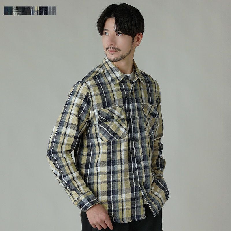 裏起毛ヘビーウェイトネルチェック/ストライプシャツ | 【公式】SPU