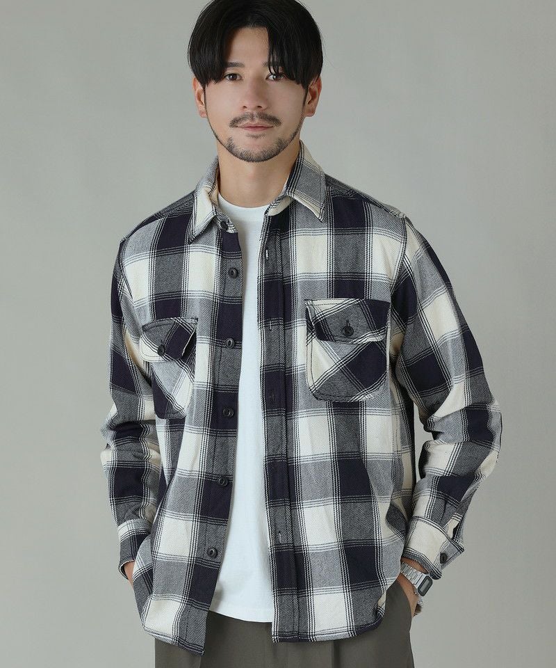 裏起毛ヘビーウェイトネルチェック/ストライプシャツ | 【公式】SPU