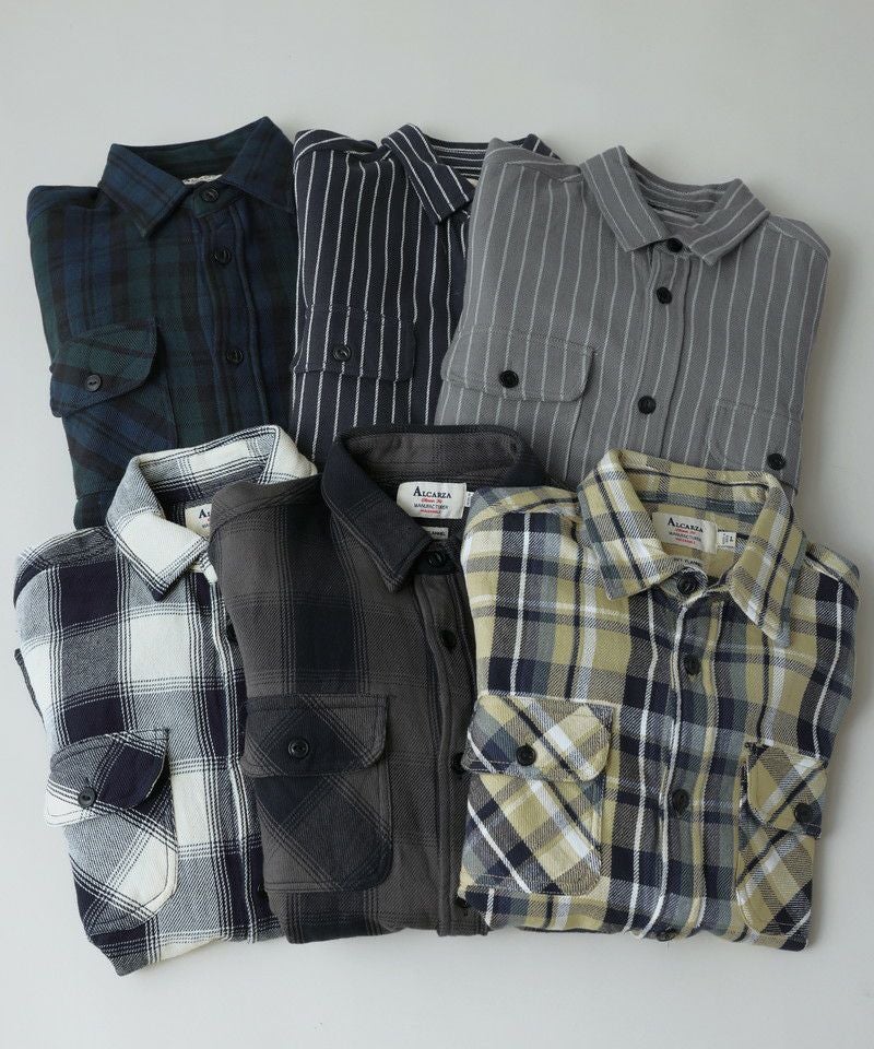 裏起毛ヘビーウェイトネルチェック/ストライプシャツ | 【公式】SPU