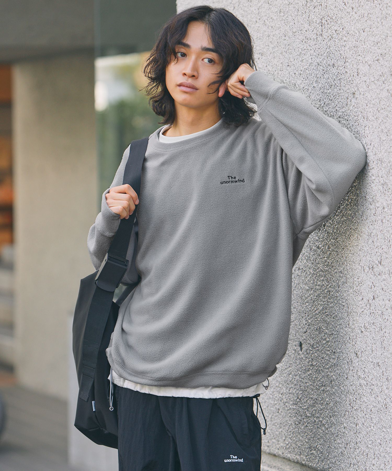 テックフリース胸刺繍ロゴ裾ドローコード長袖スウェット | 【公式】SPU