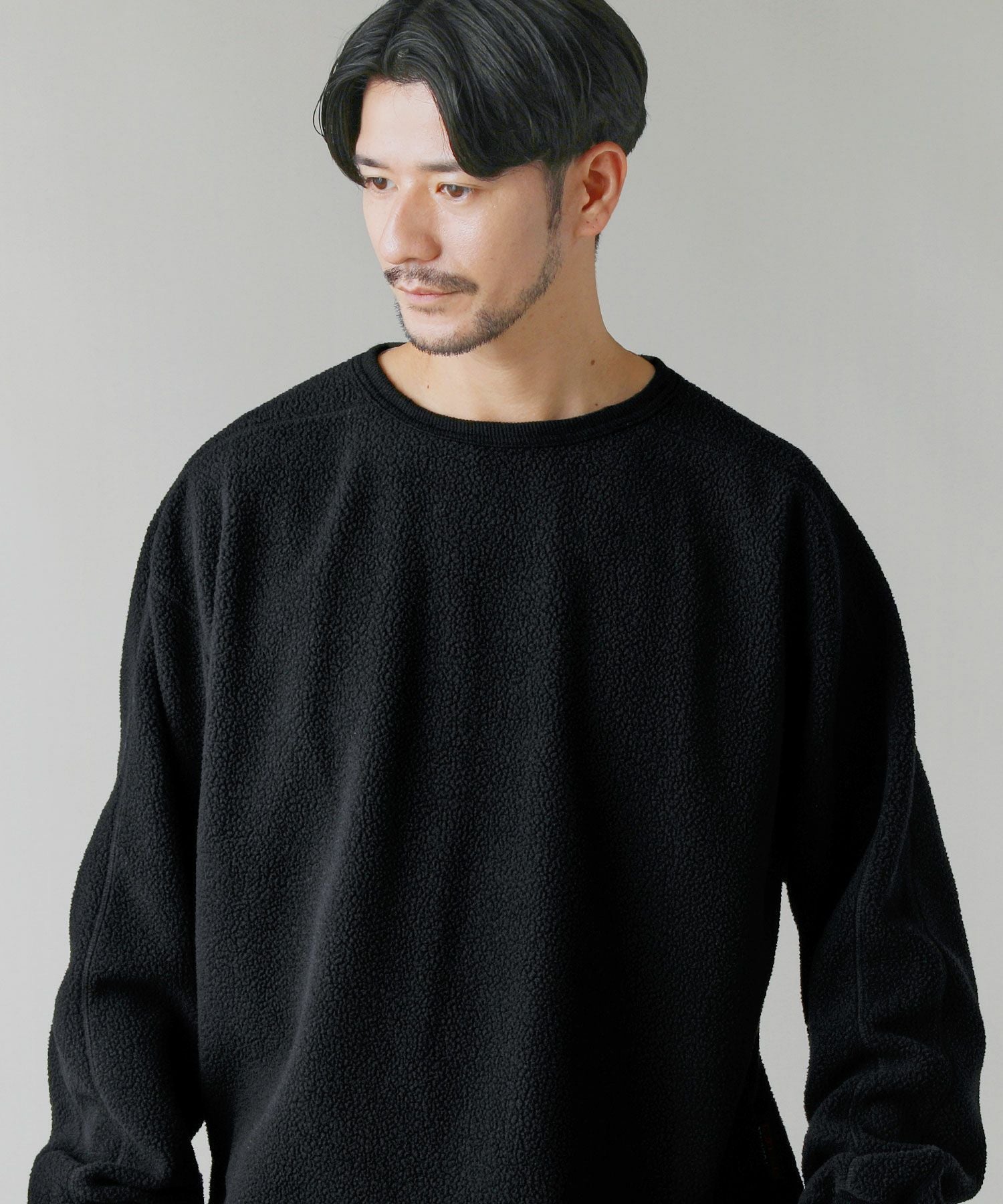 日本製POLARTEC(R)（ポーラテック）”Thermal Pro”ボアクルーネックプル
