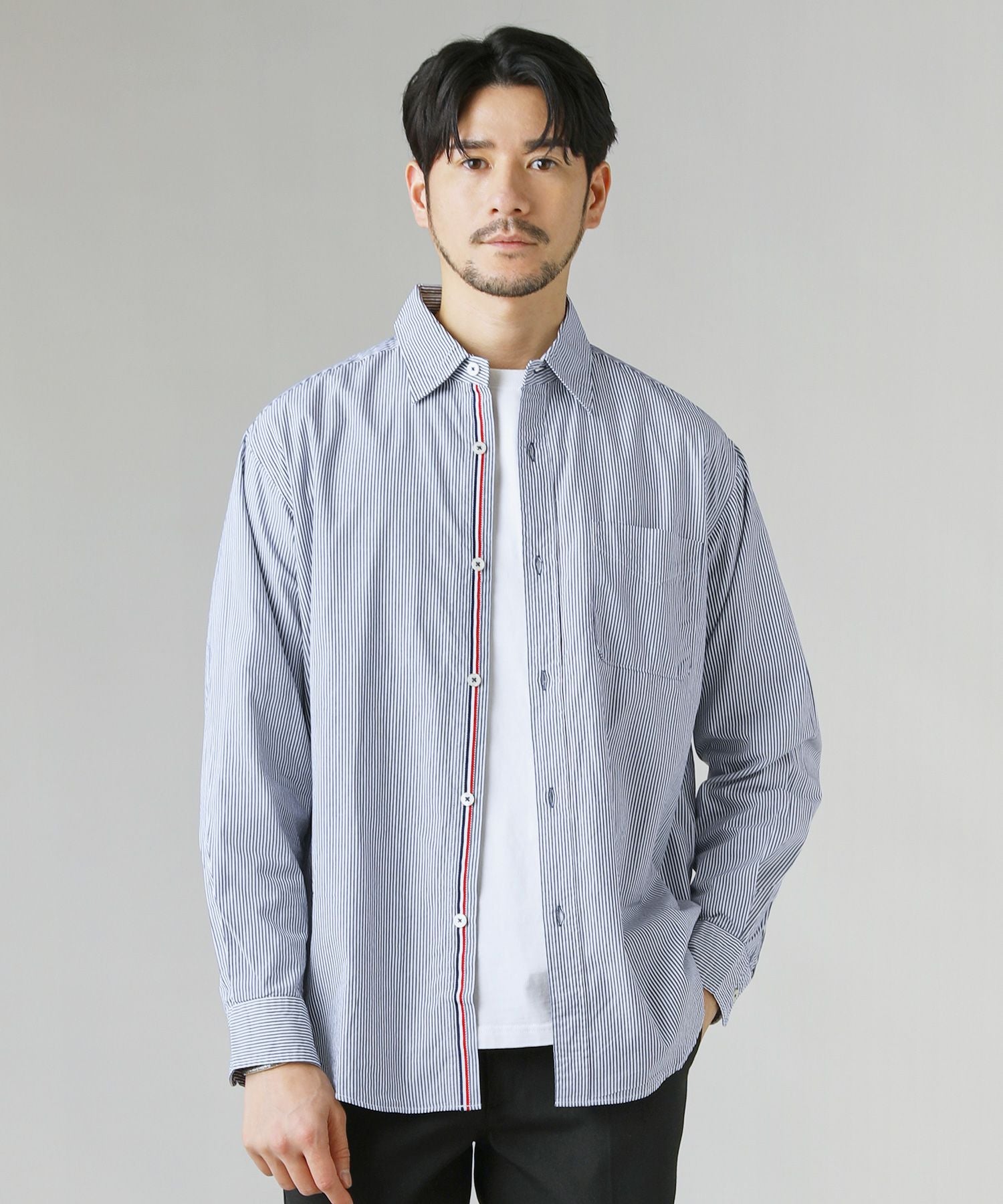 日本製下前立てテープレギュラーカラー長袖シャツ | 【公式】SPU スプ