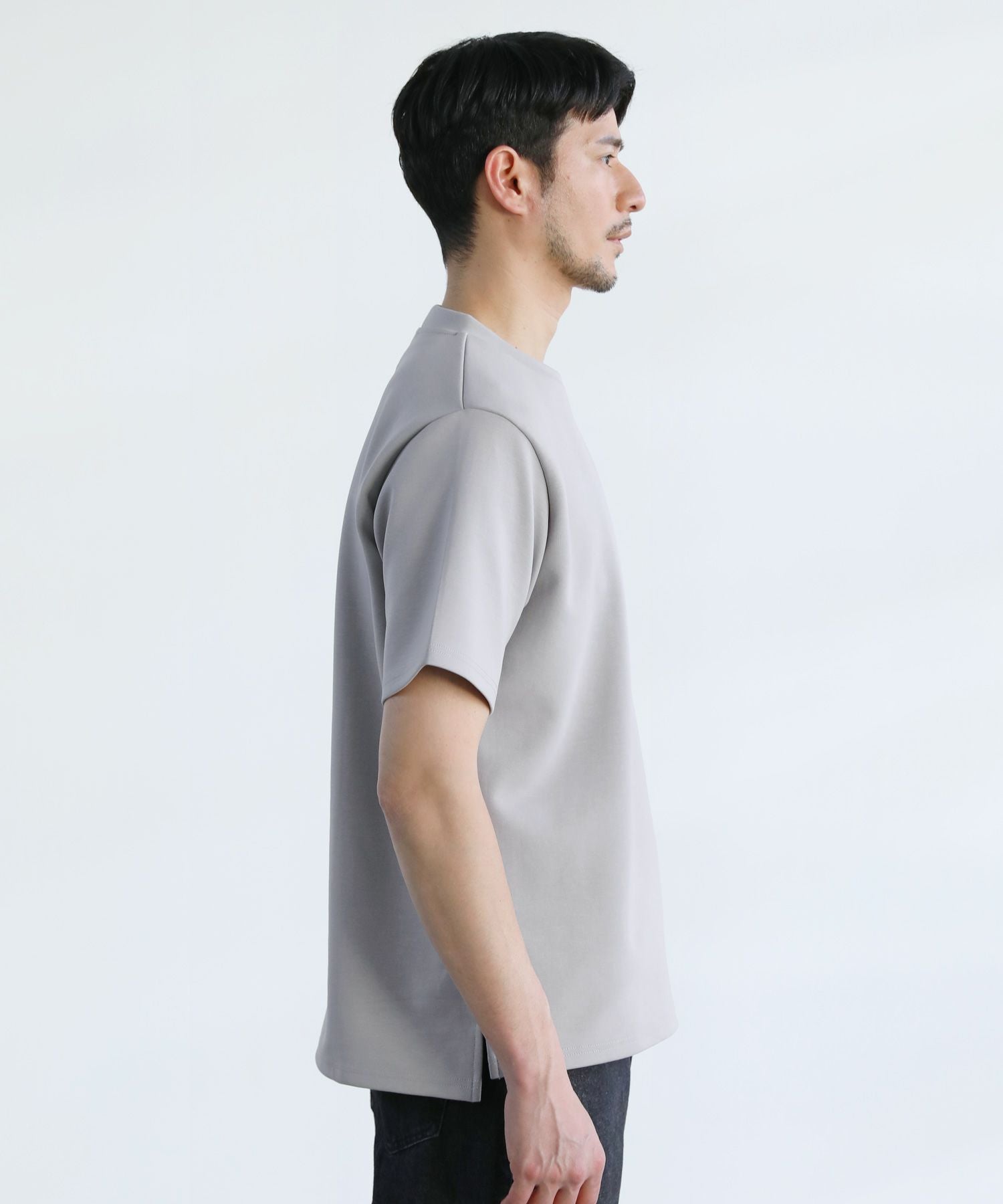 【Sov.】 ストレッチポンチカットソー  /  ライトグレー ポンチ 袖パフカットソー（7221EK02） | Gabardine K.T (Women