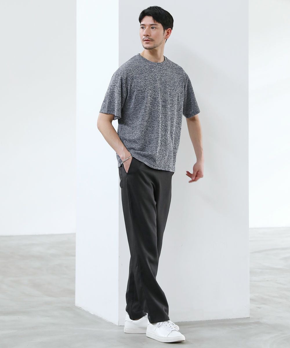 メランジパイルニット半袖クルーネックTシャツ | 【公式】SPU スプ公式