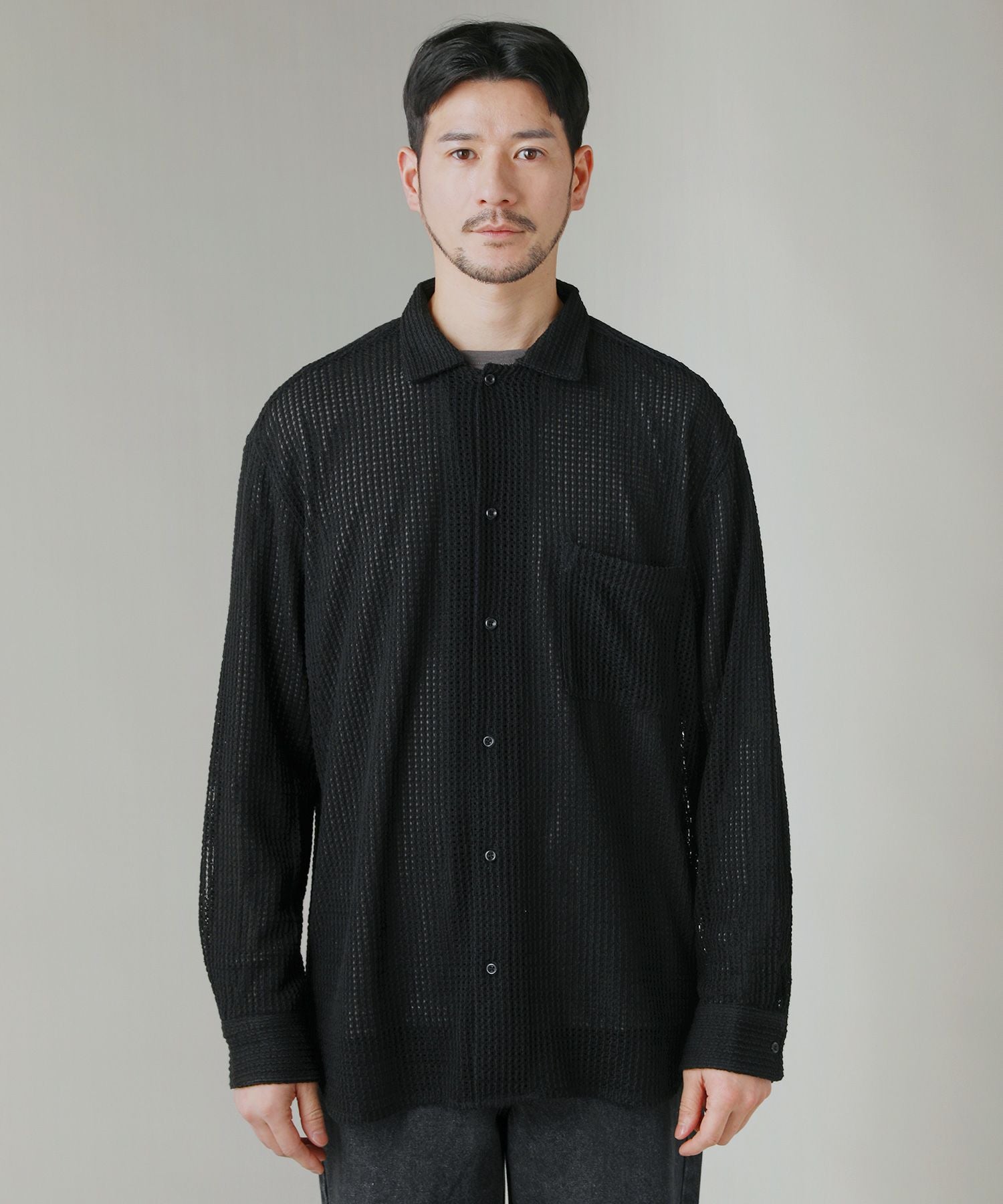 369 ThreeSix9ineブラック レース編み Tシャツ S かぎ針編み長袖レースシャツ | 【公式】SPU スプ公式通販｜メンズ