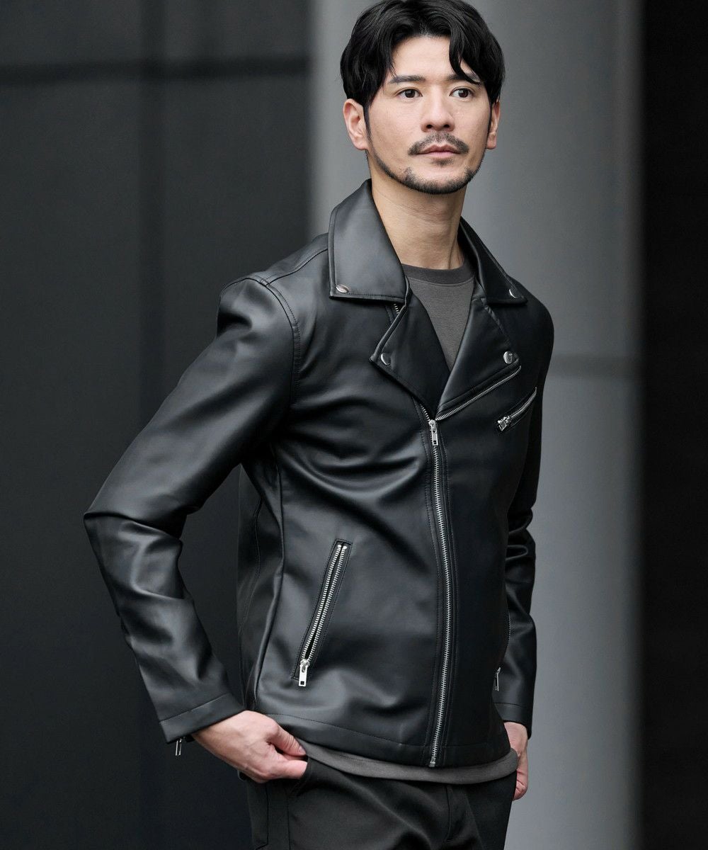 PUレザーダブルライダースジャケット | 【公式】SPU スプ公式通販