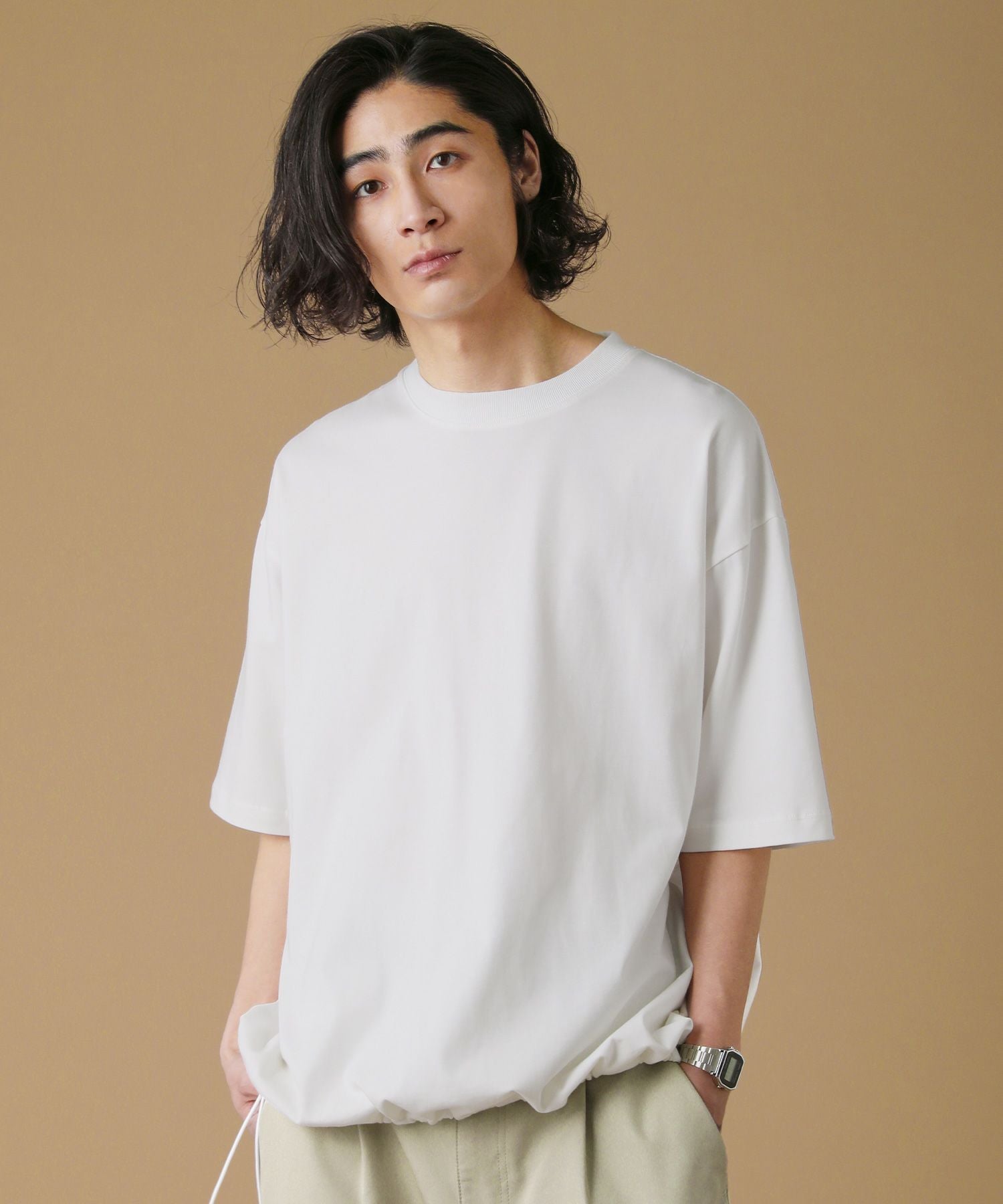 新品 ヤマダヤ☆Grandtable配色ハーフスリーブオーバーTシャツ グランターブル Grandtable 配色ハーフスリーブオーバーTシャツ