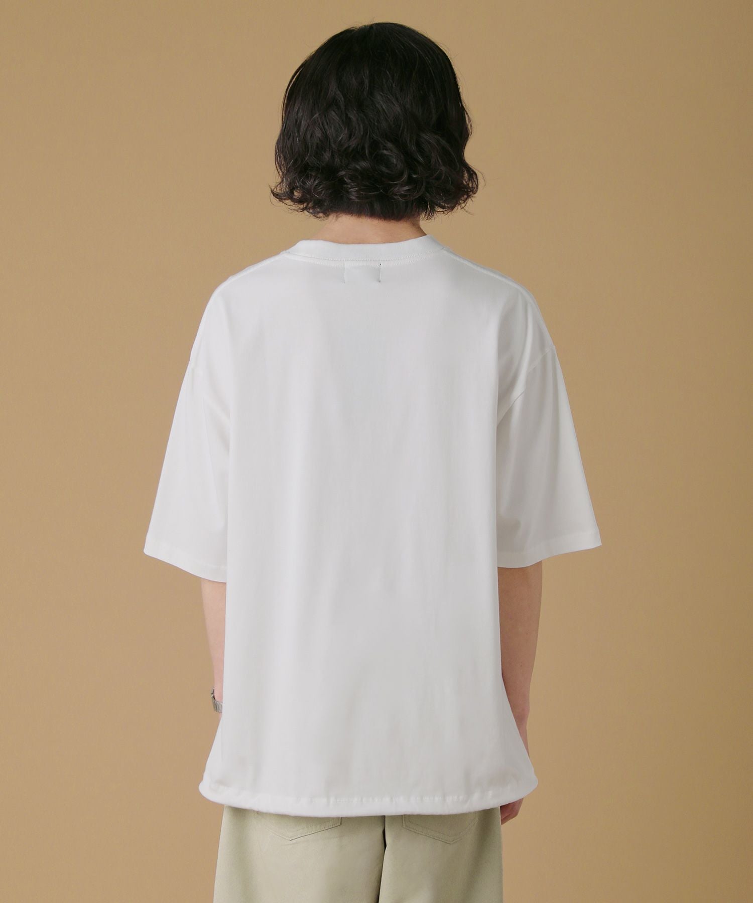 ダブルヤーンドローストリングオーバーサイズ半袖Tシャツ | 【公式