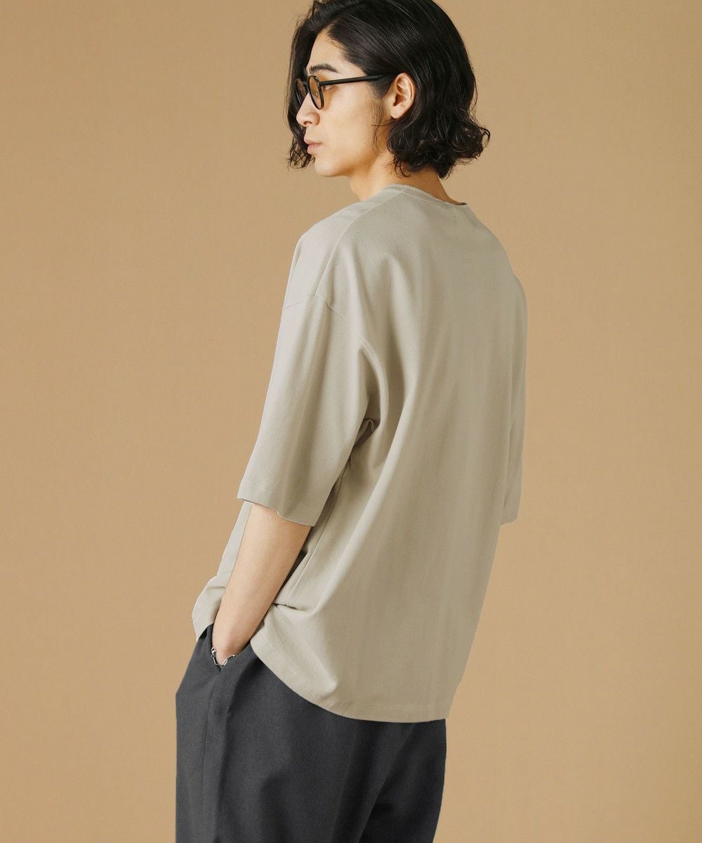 40/2 モスステッチヘンリーネックオーバーサイズ半袖Tシャツ | 【公式