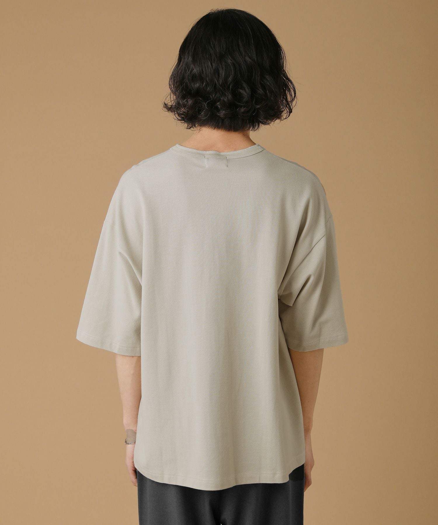 40/2 モスステッチヘンリーネックオーバーサイズ半袖Tシャツ | 【公式