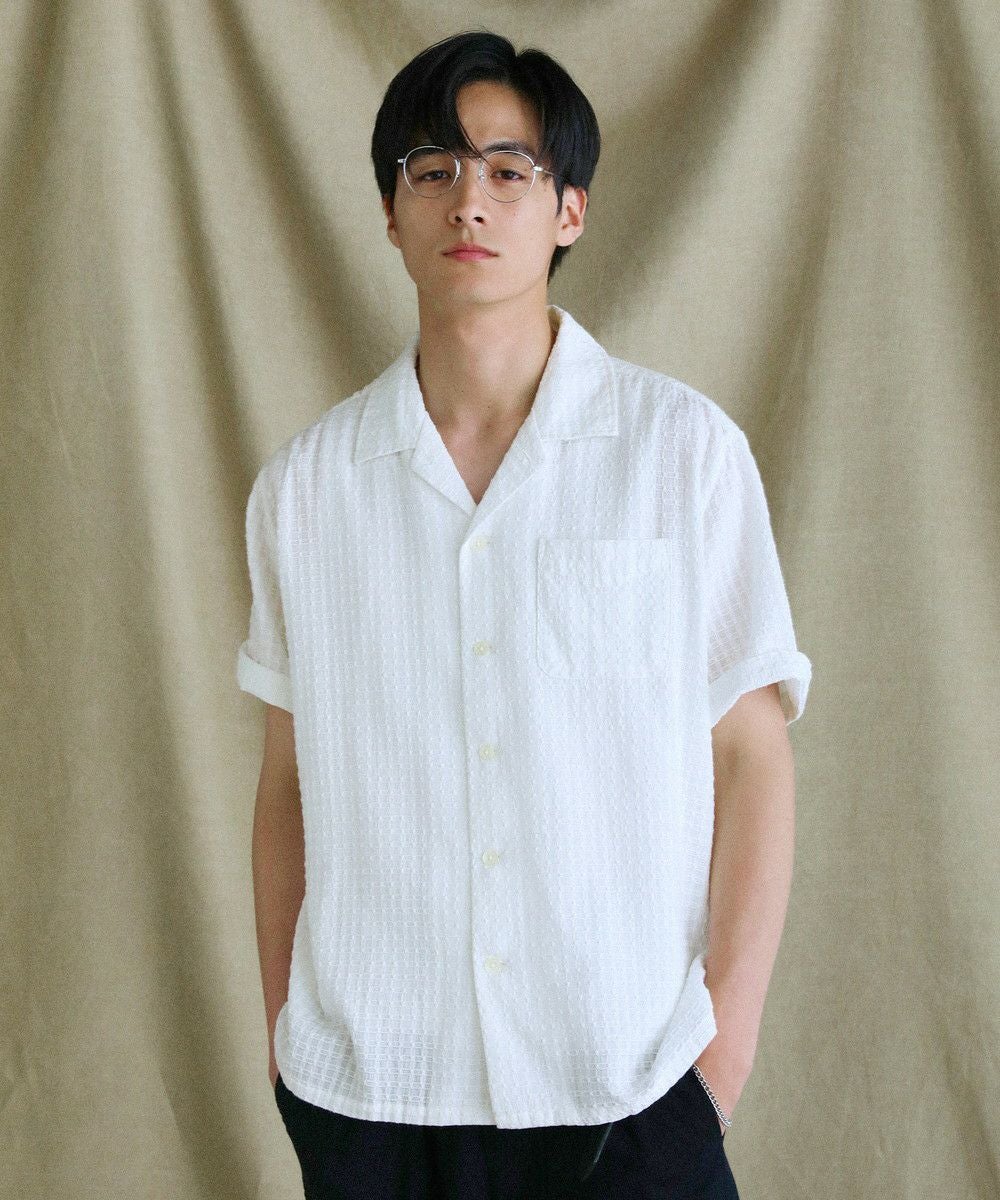 日本製レノクロス（からみ織）オープンカラー半袖シャツ | 【公式】SPU