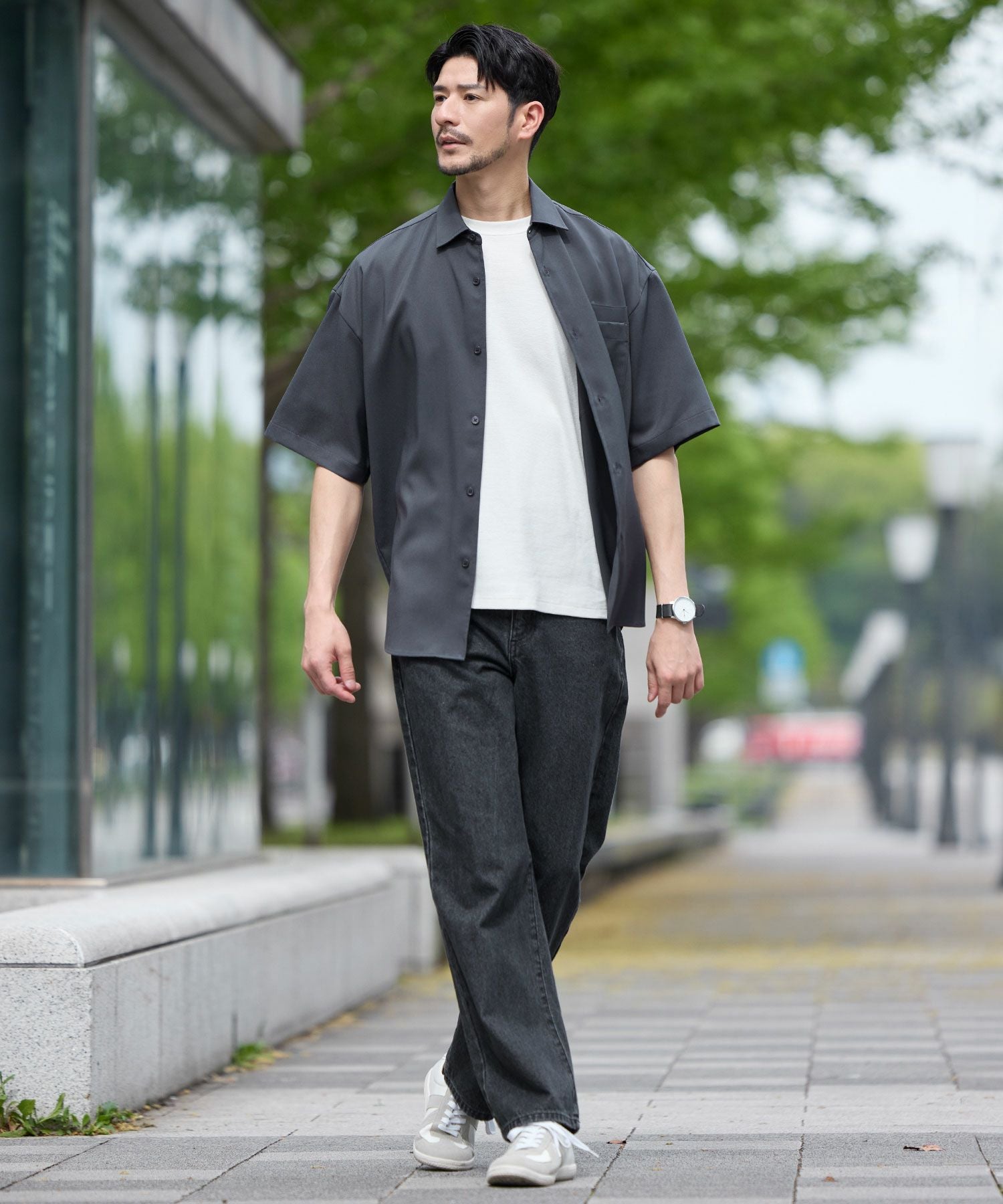 防シワレギュラーカラーベーシック半袖シャツ | 【公式】SPU スプ公式