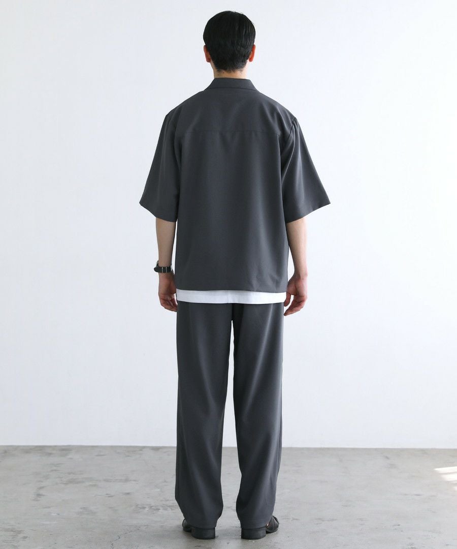 セットアップ 3点セット】防シワ接触冷感リラックスワイドシャツ+天竺