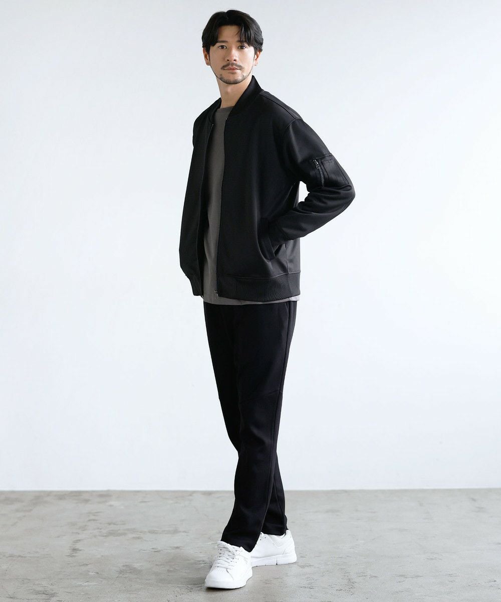 A.P.C. スエット生地ユーズド加工ジップブルゾン MA-1タイプ 黒 XL improves（インプローブス） ma1 ma-1 MA-1 スウェットブルゾン メンズ