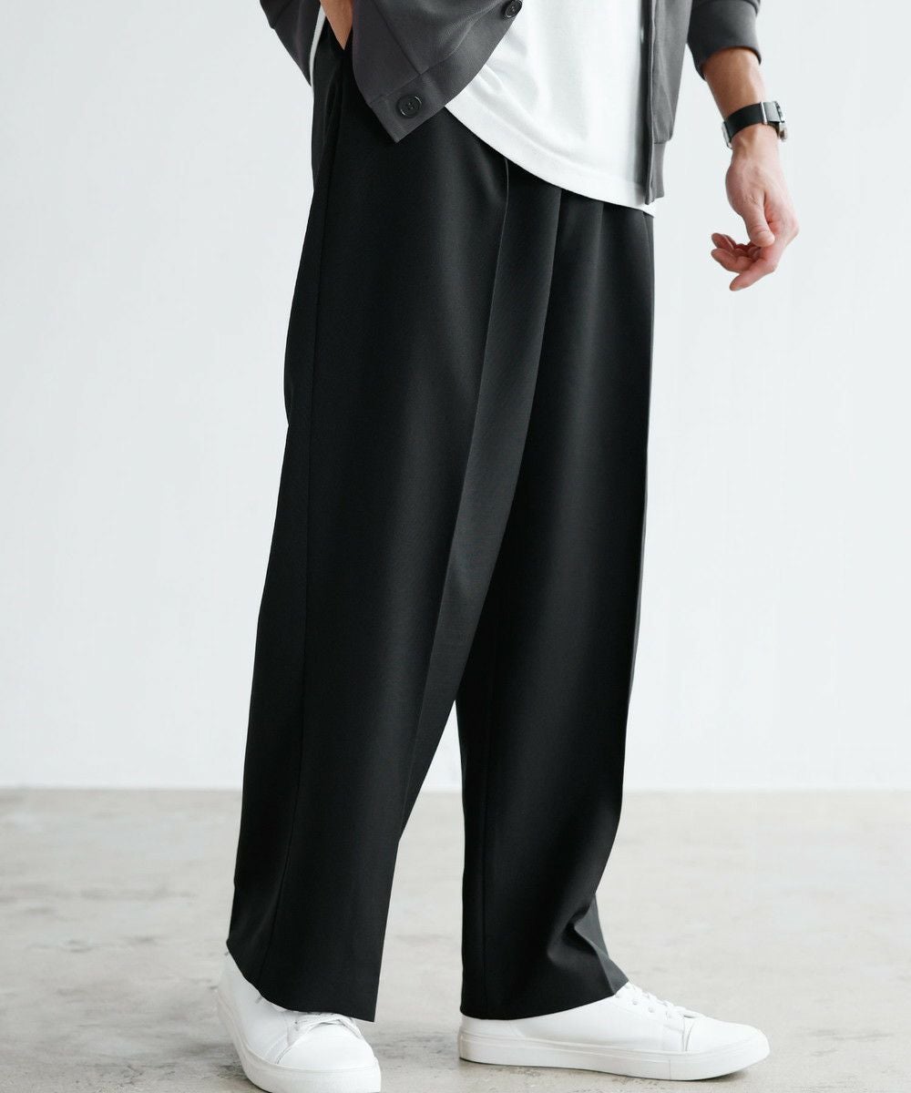 防シワ・ストレッチ/セミワイドシルエットワンタックセンタープレス