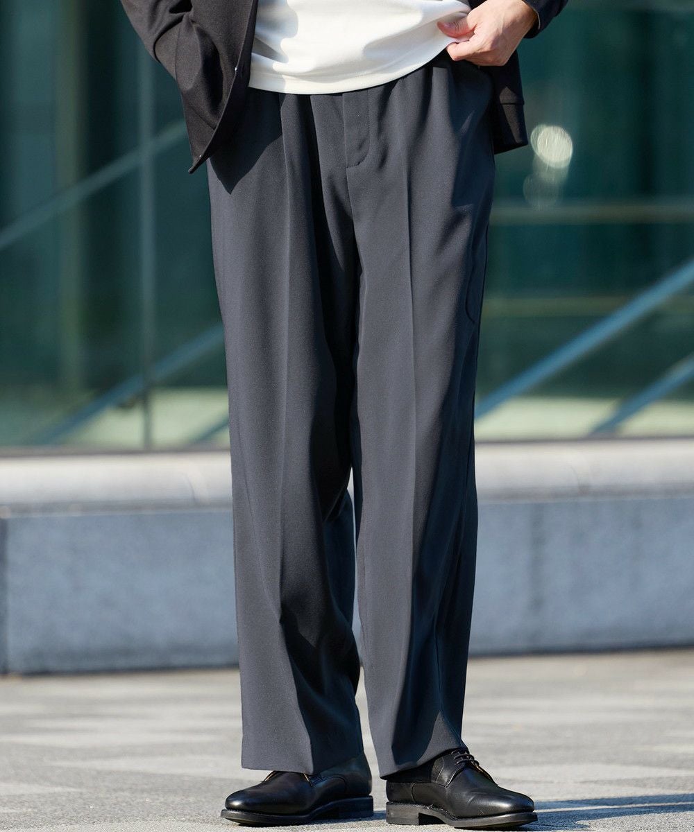 防シワ・ストレッチ/セミワイドシルエットワンタックセンタープレス