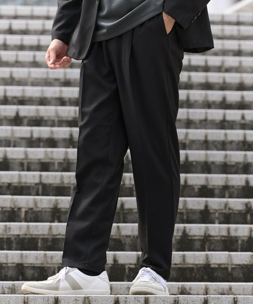 防シワ シングルテーラード＆イージースリムパンツ セットアップ