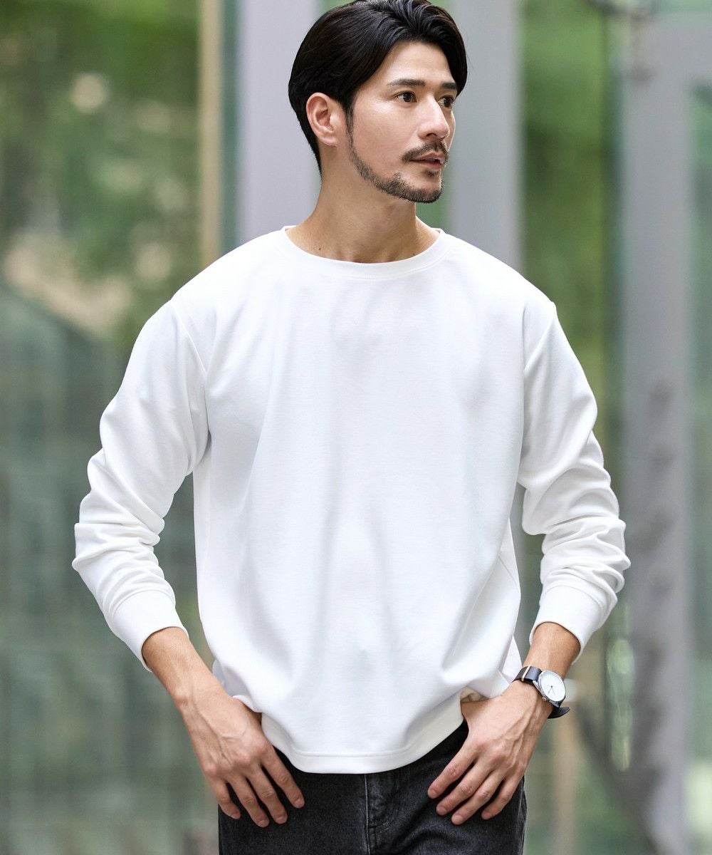 カットソー(長袖+七分) roku DOT BUTTON SLEEVE PULLOVER ROCOCO（ロココ） 鹿の子 7分袖Tシャツ / メンズ トップス カットソー