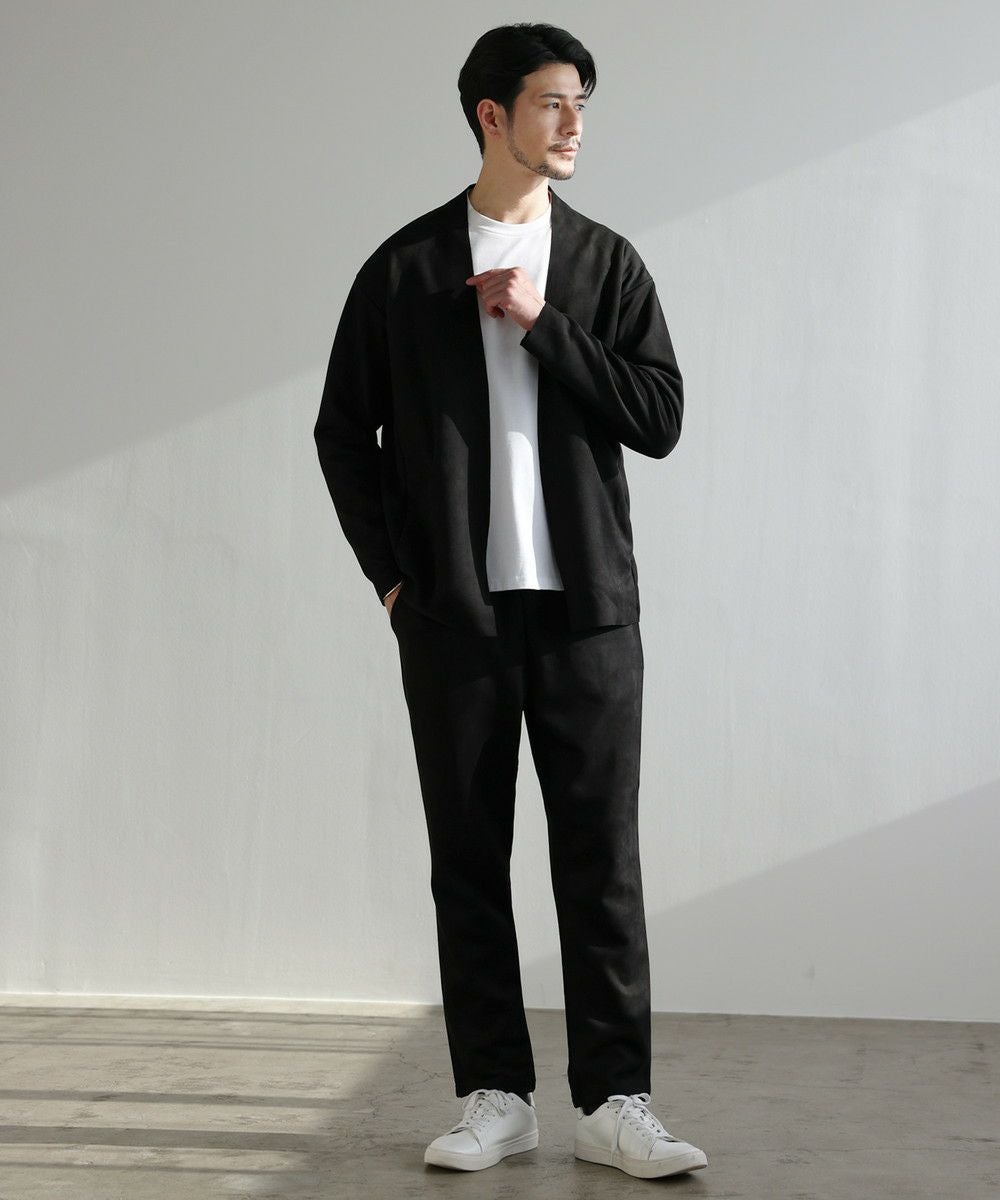 セットアップ 2点セット】ピーチスキンポンチノーカラーカーディガン