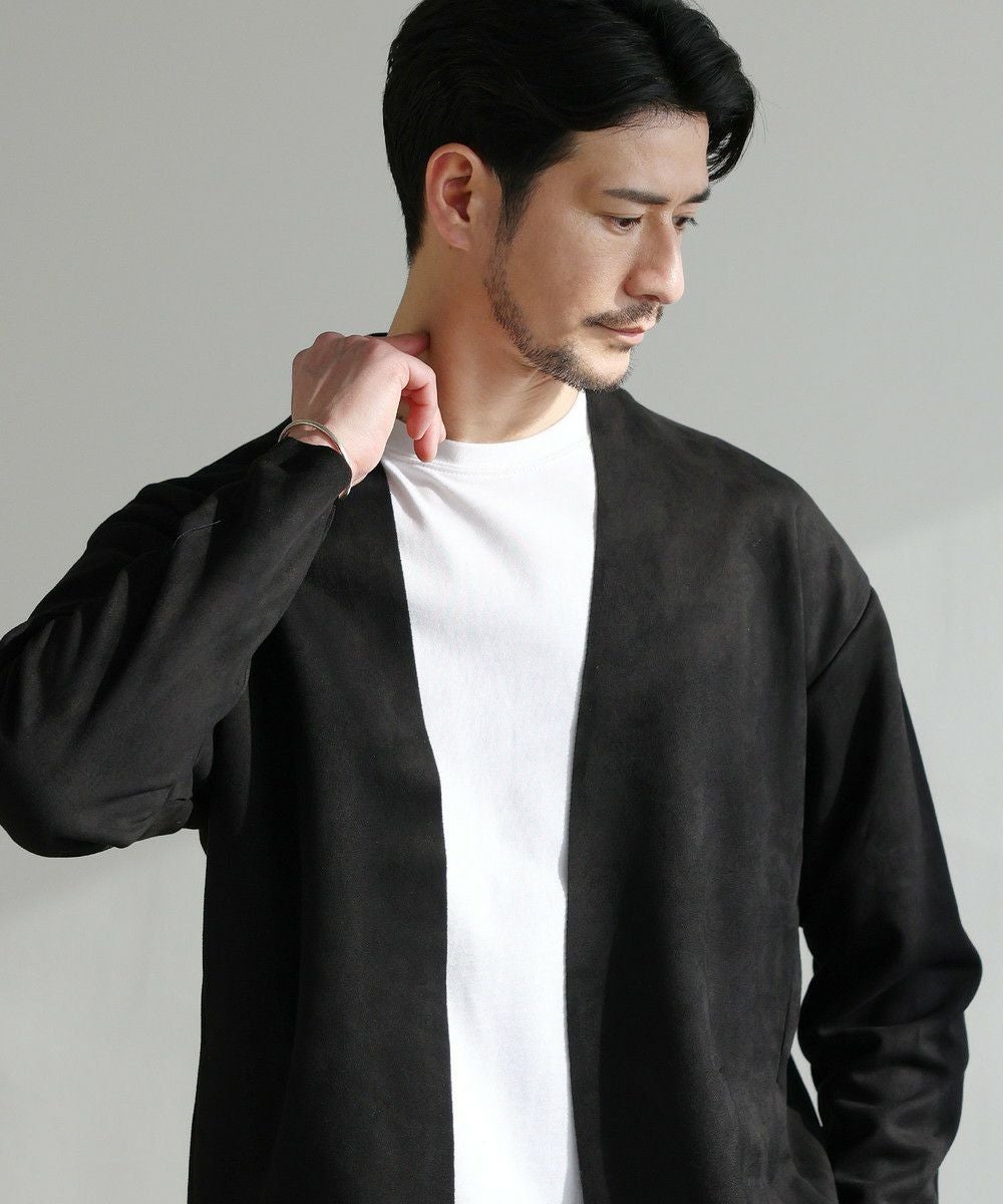 セットアップ 2点セット】ピーチスキンポンチノーカラーカーディガン