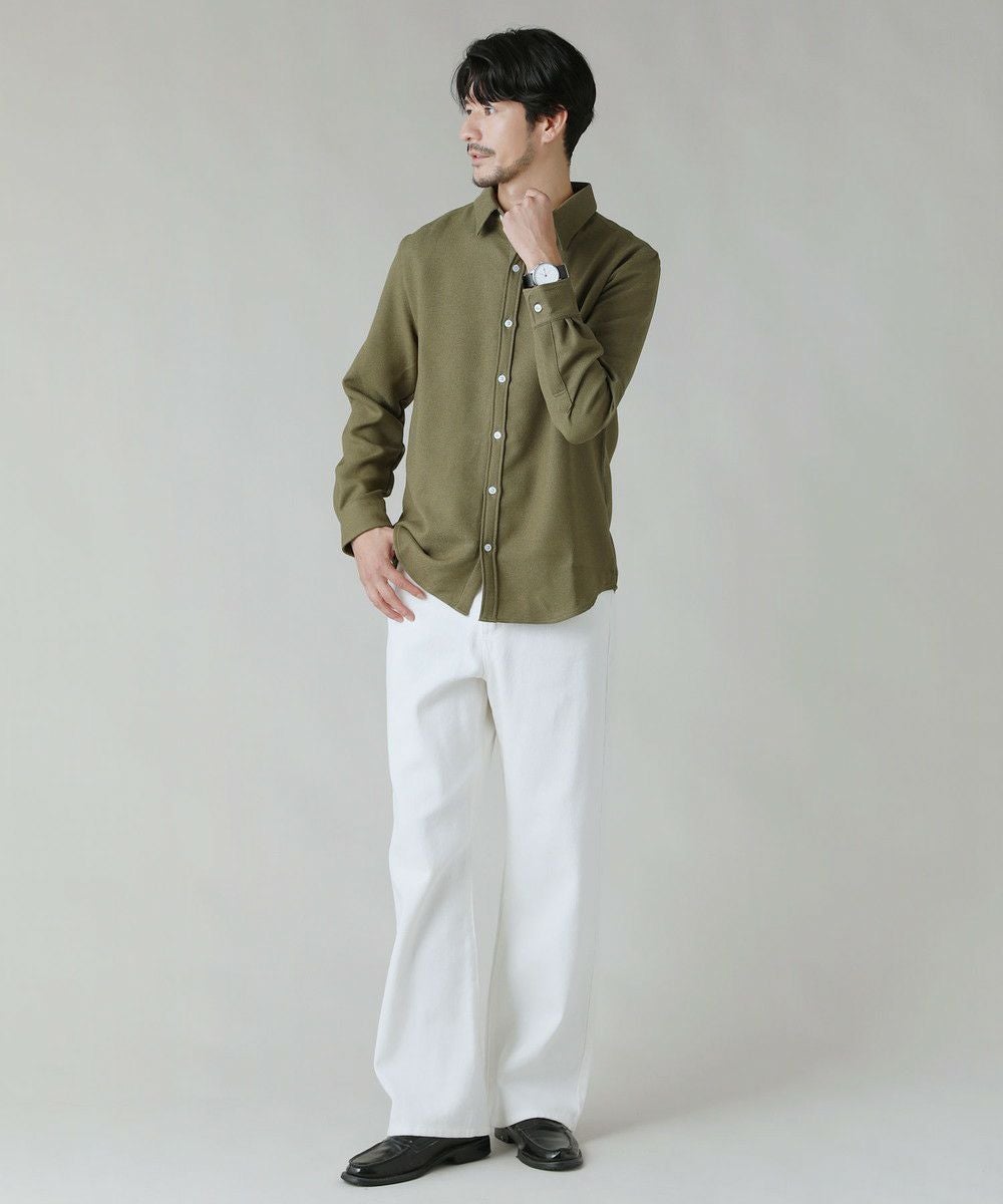 日本製/防しわ/ウォッシャブルバーズアイレギュラーカラーシャツ