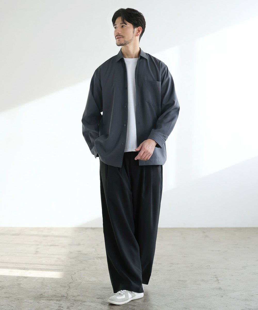 セットアップ 3点セット】防シワリラクシングシャツ+天竺Tシャツ+2
