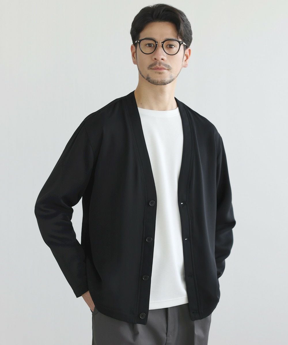 日本製播州織オックスフォードシャンブレーバンドカラー長袖ボクシーA