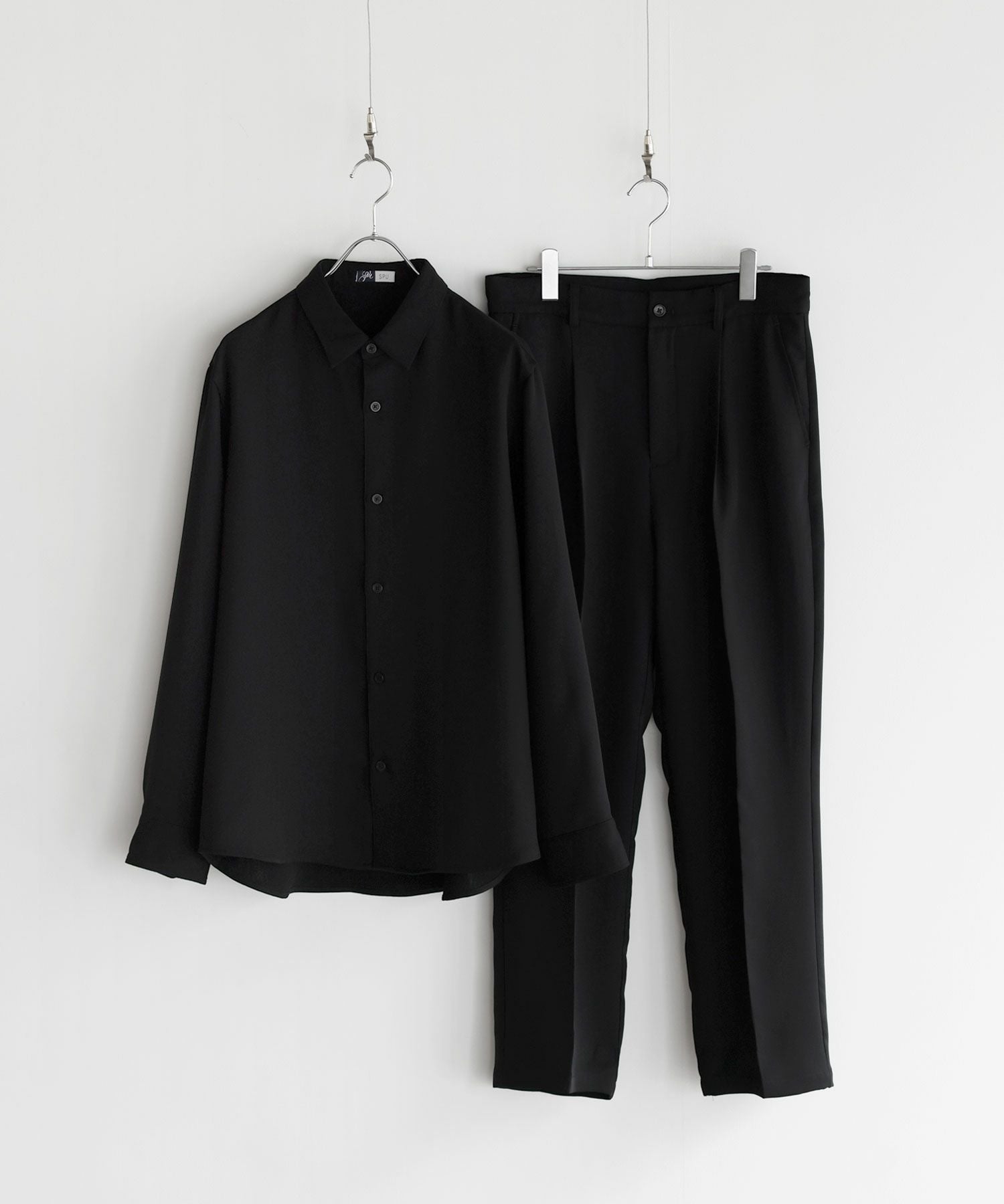 aphlotus ムラ染めクラッシュプリーツセットアップ Aphlotus スラックス ムラ染めクラッシュプリーツ フルレングス