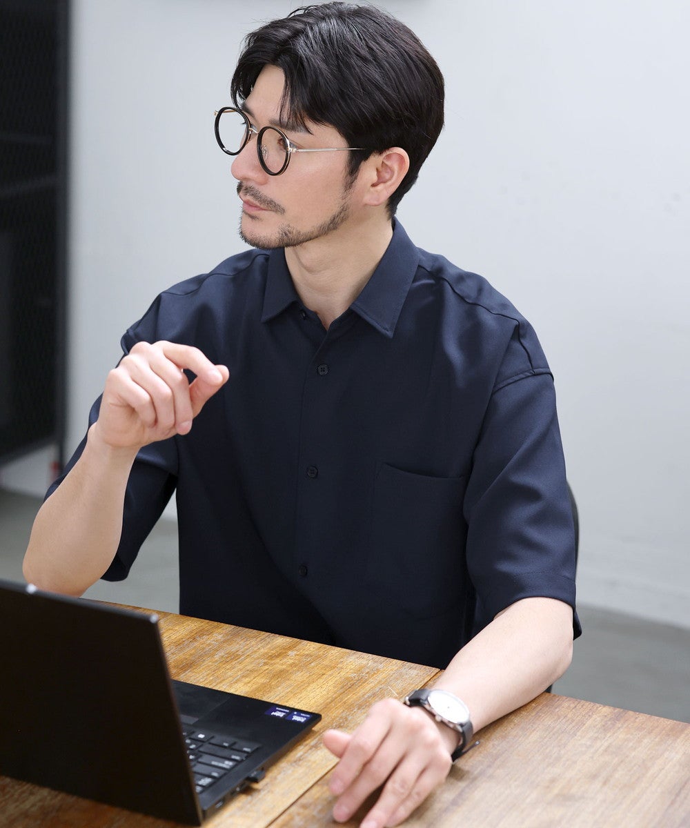 防シワ/接触冷感】レギュラーカラーベーシック半袖シャツ | 【公式