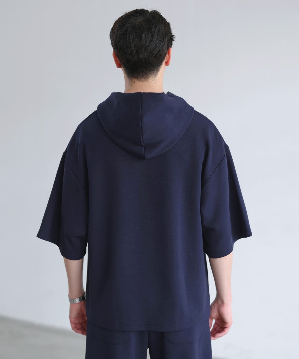 DOCUS Haraken 半袖パーカー ネイビー セットアップ対応】防シワ・抗ピリング・接触冷感・ウォッシャブル