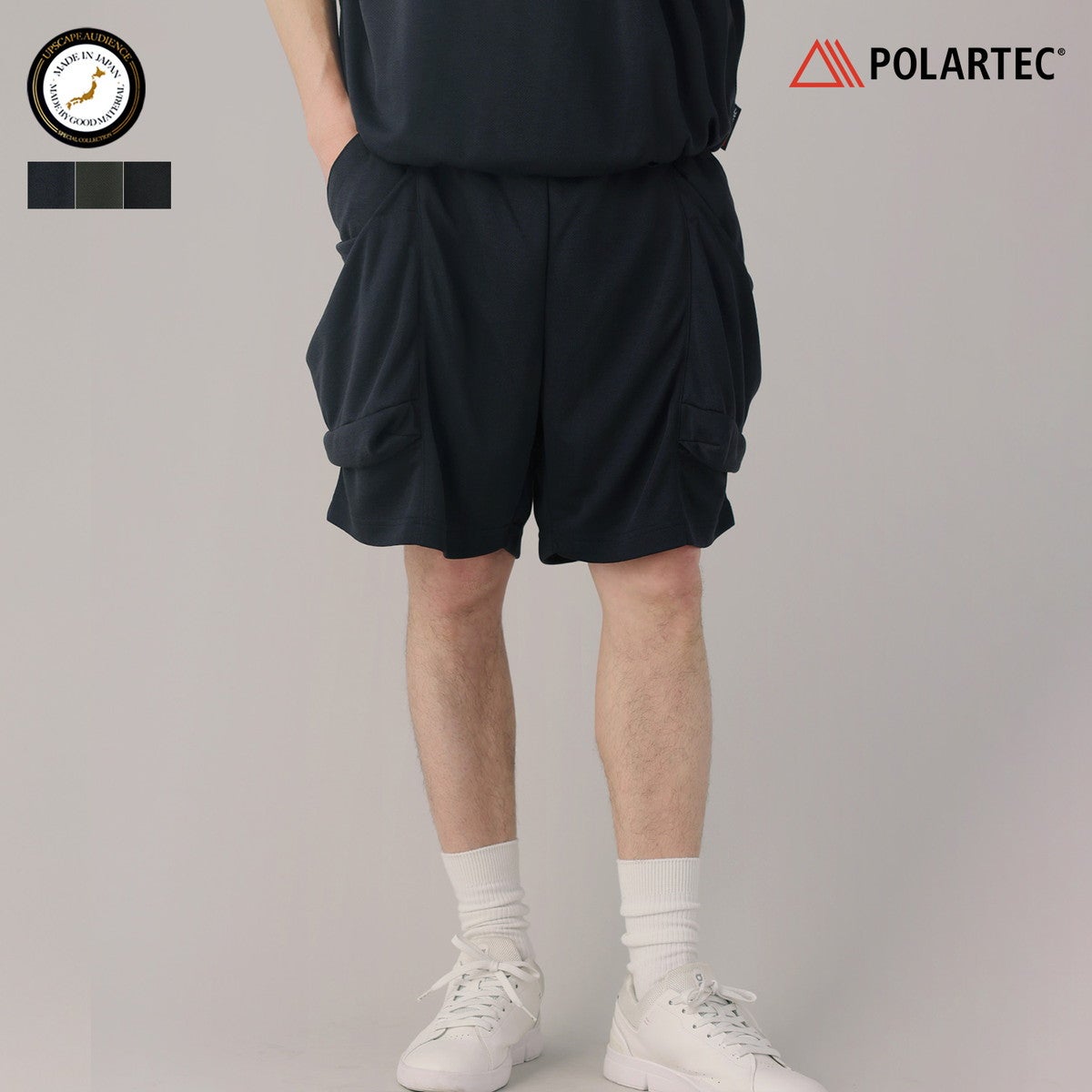 wake.sapporo POLARTEC® POWER DRY® ショーツ セットアップ対応】日本製POLARTEC(R) POWER DRY(R)鹿の子ガーデニング