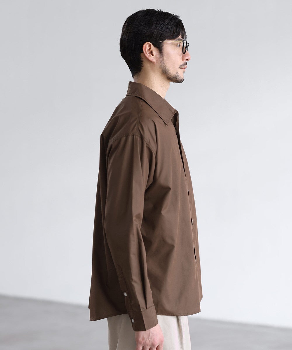 セットアップ 3点セット】 綿タッチ長袖オープンカラーシャツ+UネックT