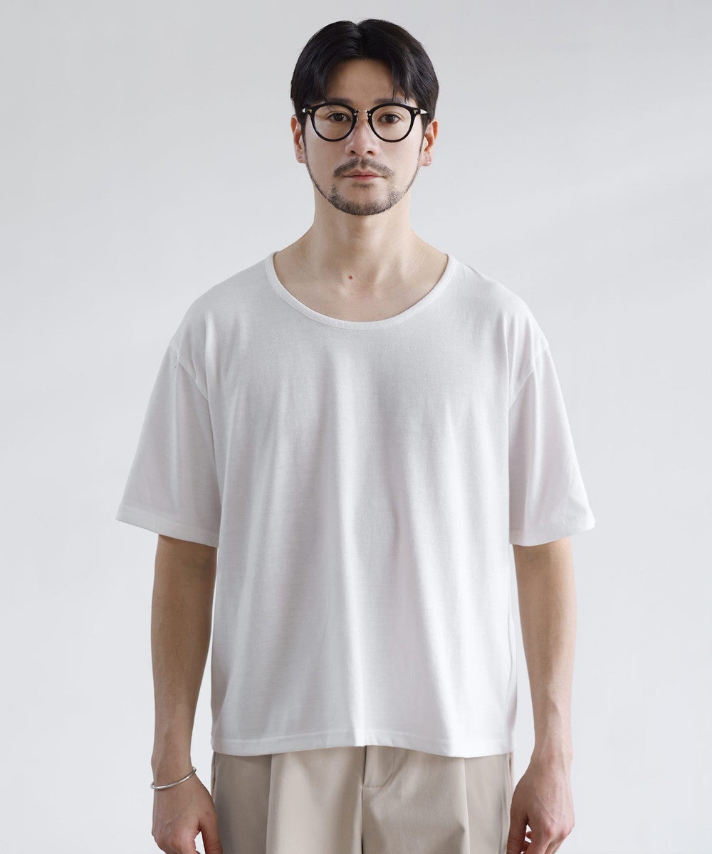 3点セット セットアップ 3点セット】 綿タッチ長袖オープンカラーシャツ+UネックT