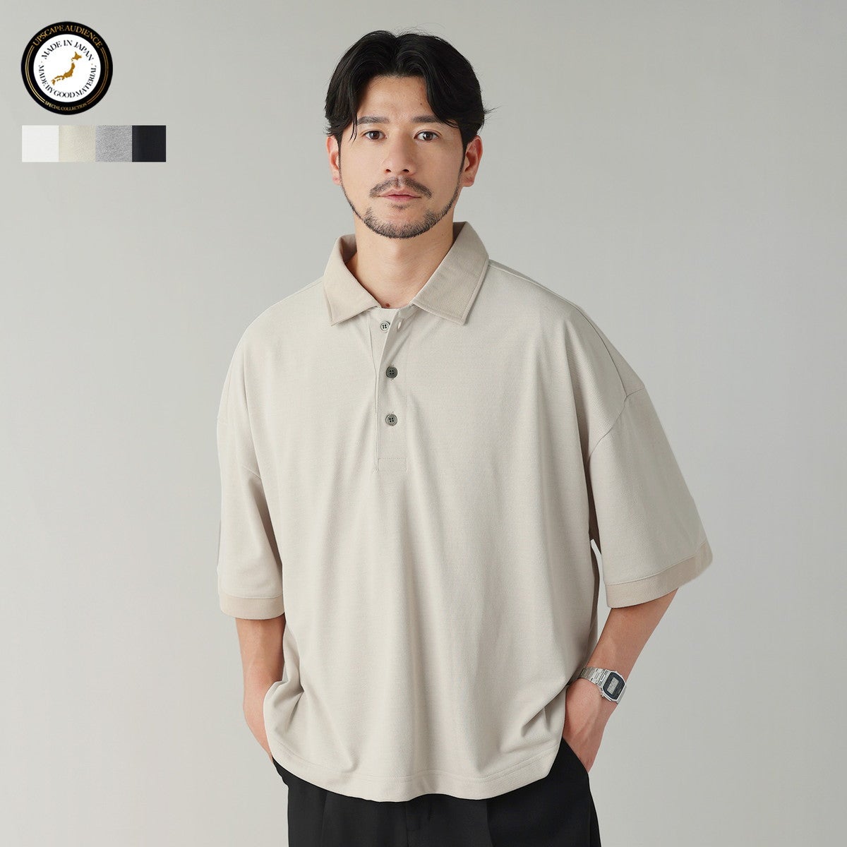日本製VORTEX（MVS鹿の子） TECH コットンライククロップドハーフ