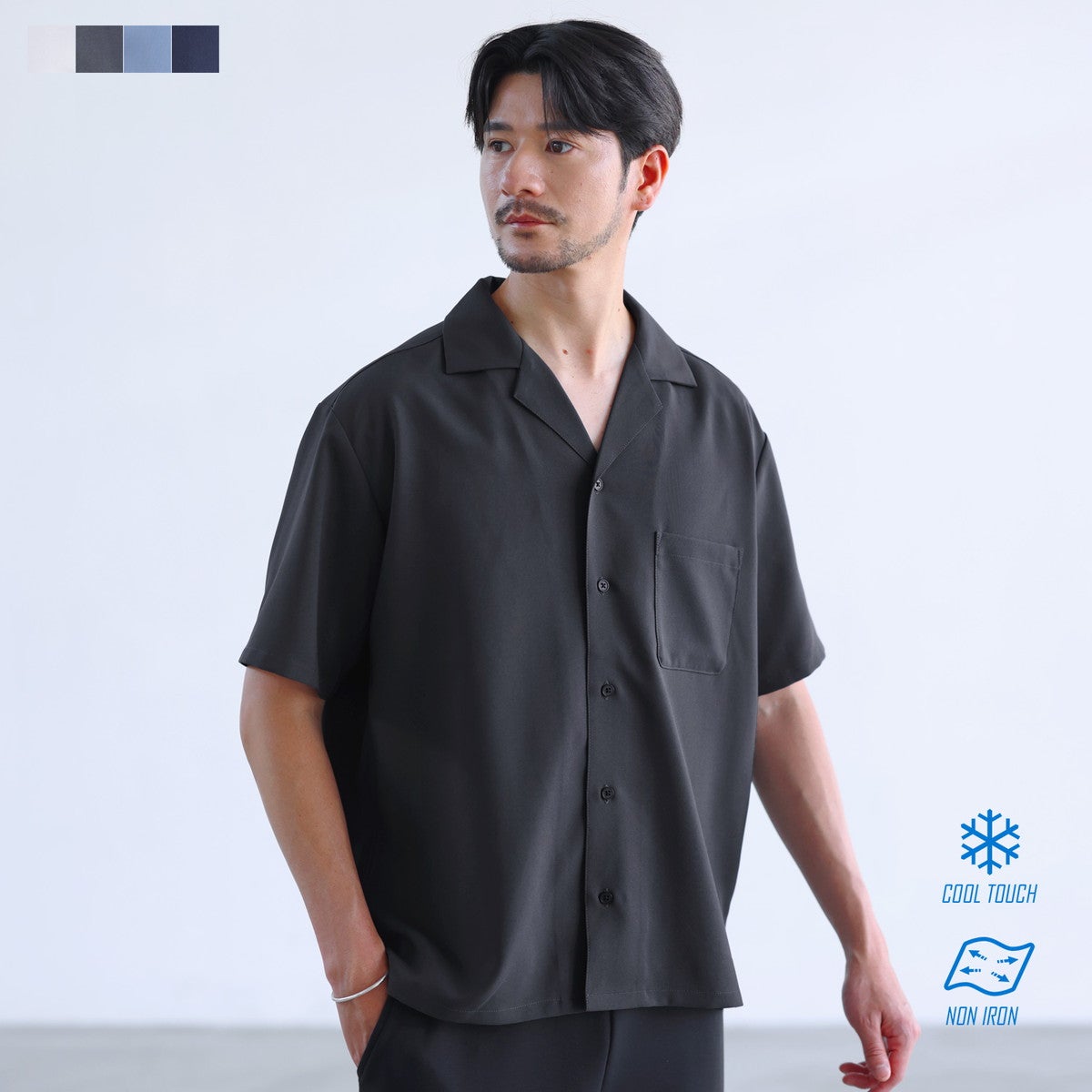 〓予約販売・6月下旬頃発送予定〓 【防シワ/接触冷感】機能性半袖