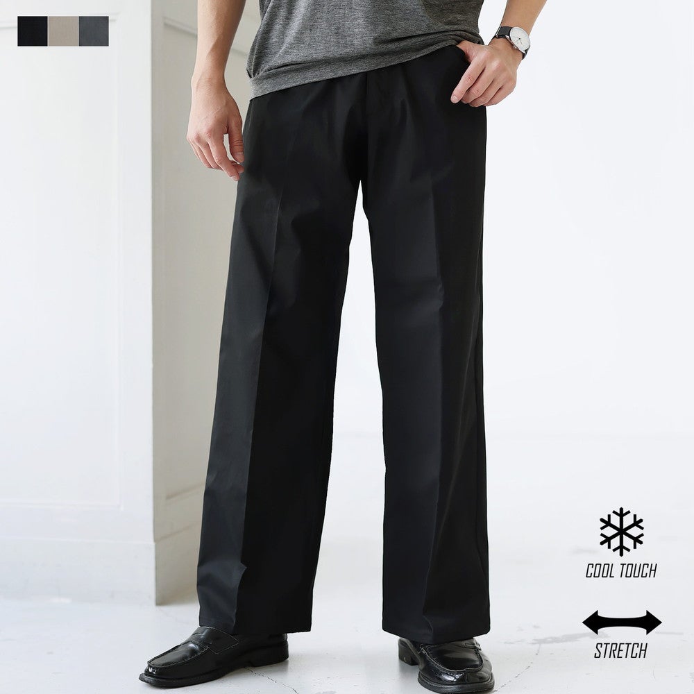【通常：Theory】ジップポケット付き　ストレッチチノスラックス「M：ブラック 接触冷感/ナチュラルストレッチ】ポリチノスラックス | 【公式】SPU